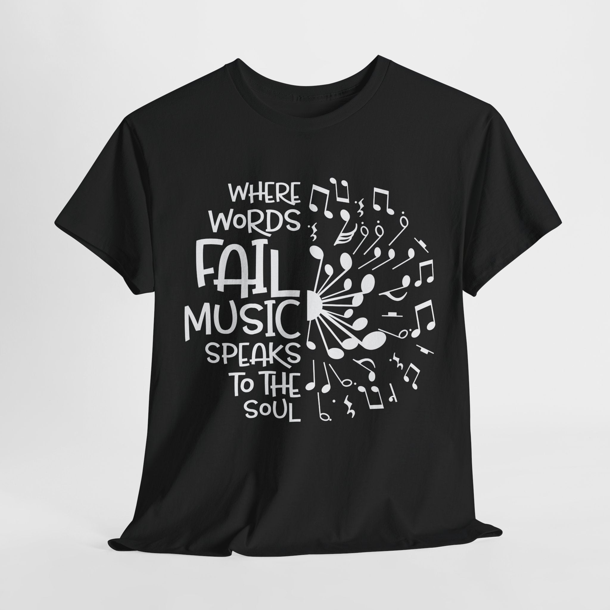 Music Soul & Guitar Vibes T-Shirt "Music Speaks To The Soul" Tee