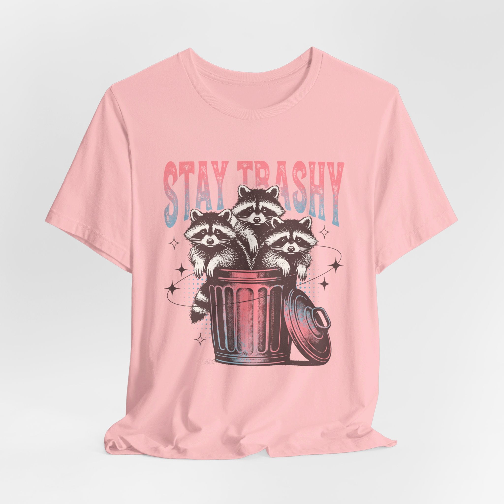 Stay Trashy Raccoon Graphic Jersey Short Sleeve Tee
