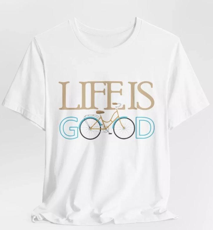 Life Is Good Bicycle Women Jersey Short Sleeve TShirt