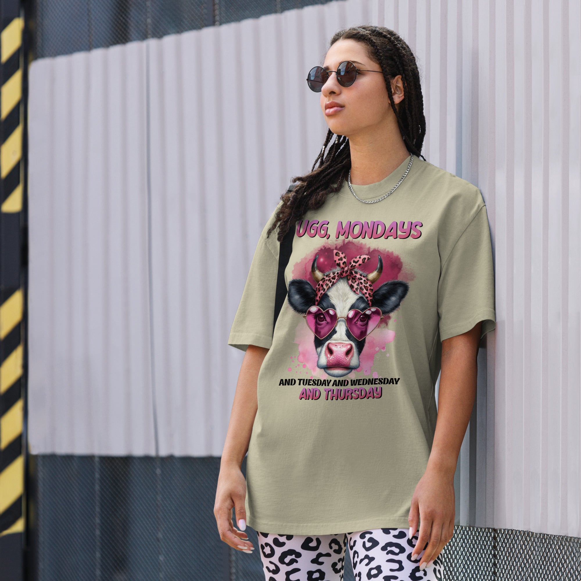 Ugg Mondays Cow Oversized Graphic Tee