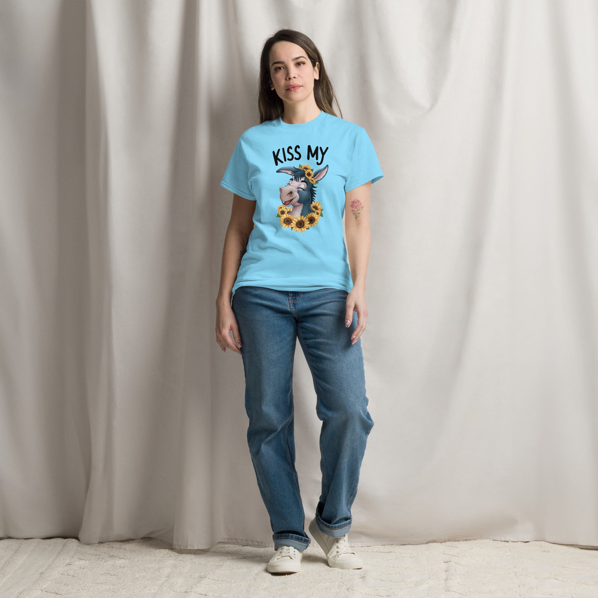 Kiss My Donkey Daisy Graphic Classic Tee