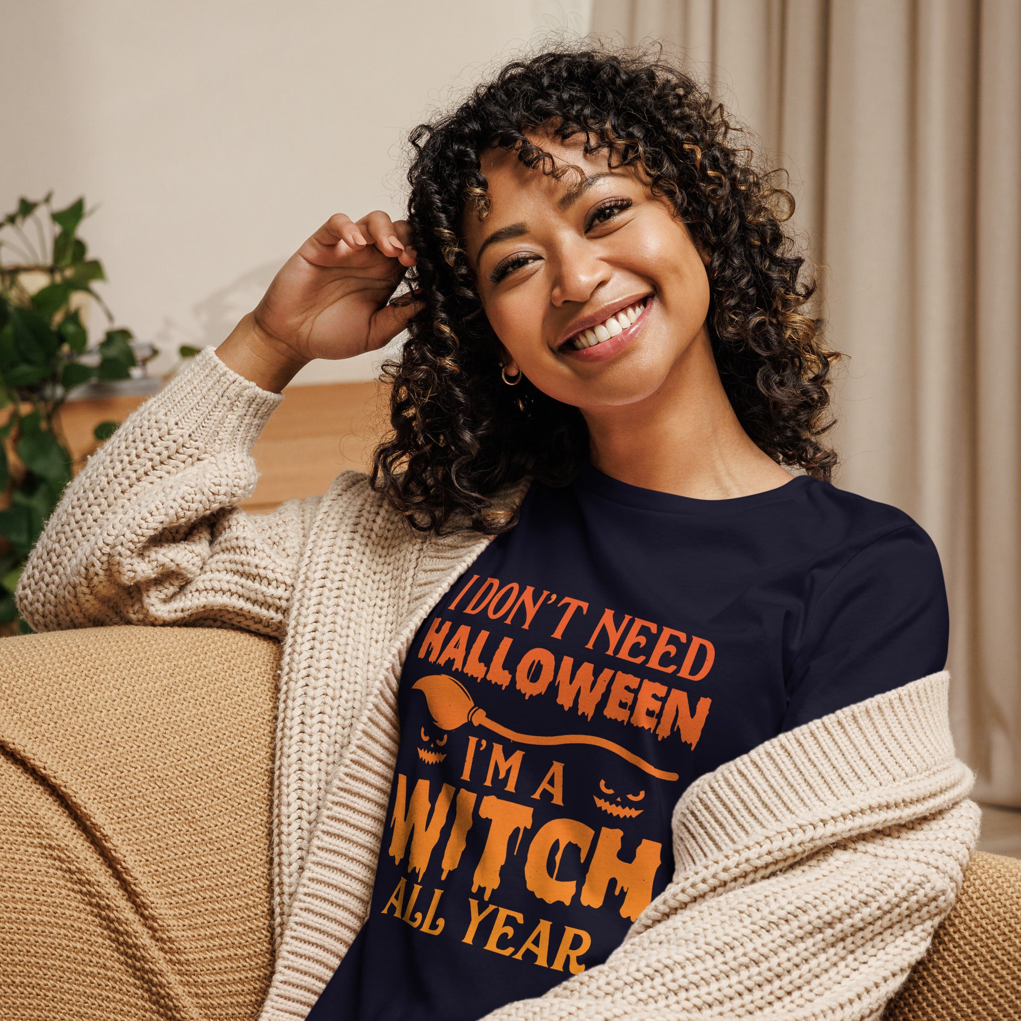 I Don't Need Halloween, I'm A Witch All Year Graphic Women's Relaxed Graphic Tee