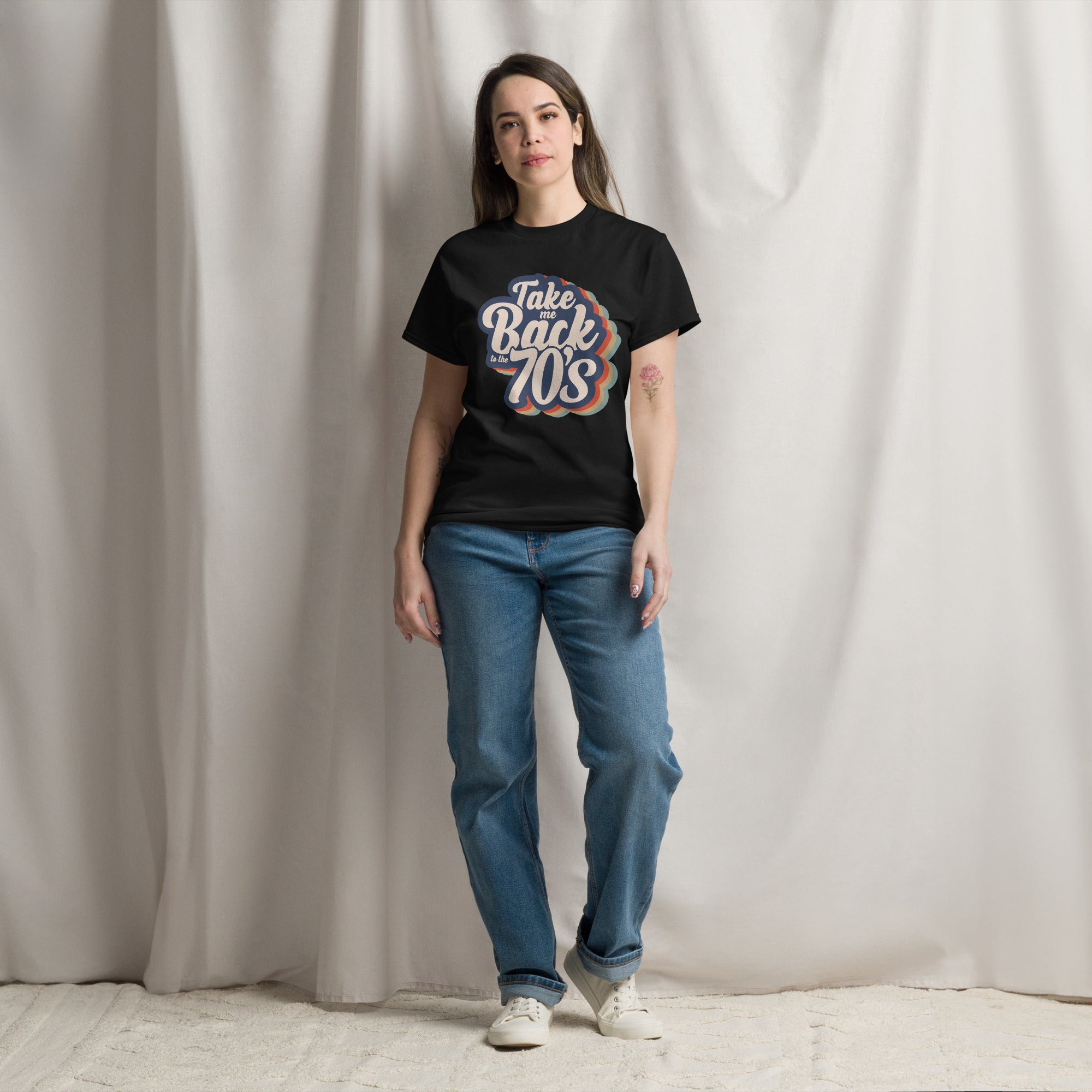 Take Me Back To The 70's Retro Style Graphic Classic Tee