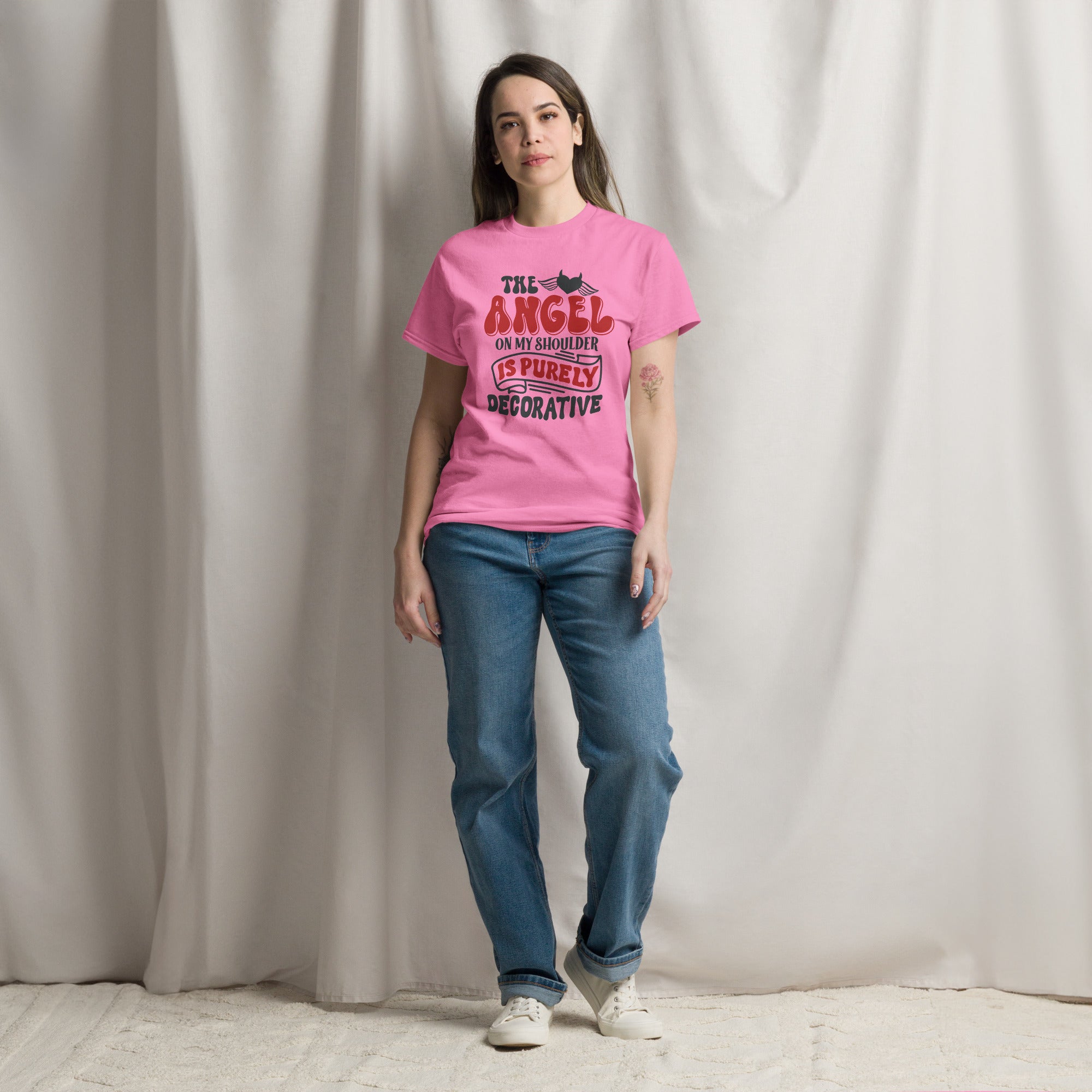 The Angel On My Shoulder Is Purely Decorative Classic Tee
