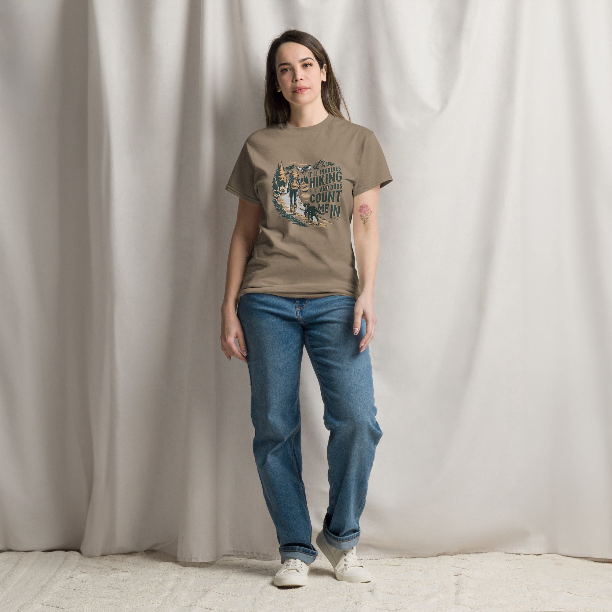 If It Involves Hiking And Dogs, Count Me In Classic Tee