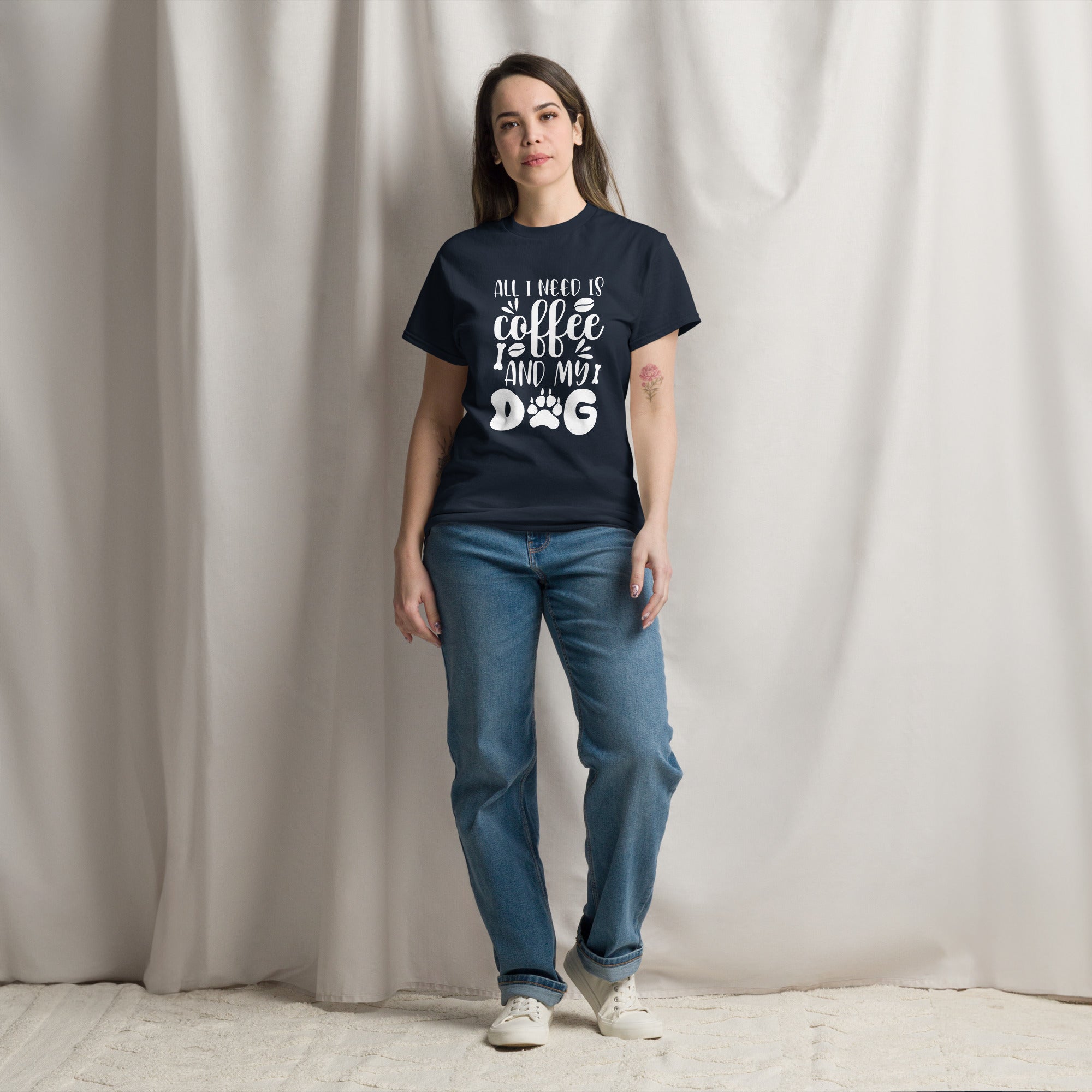 All I Need Is Coffee And My Dog Graphic Classic Tee