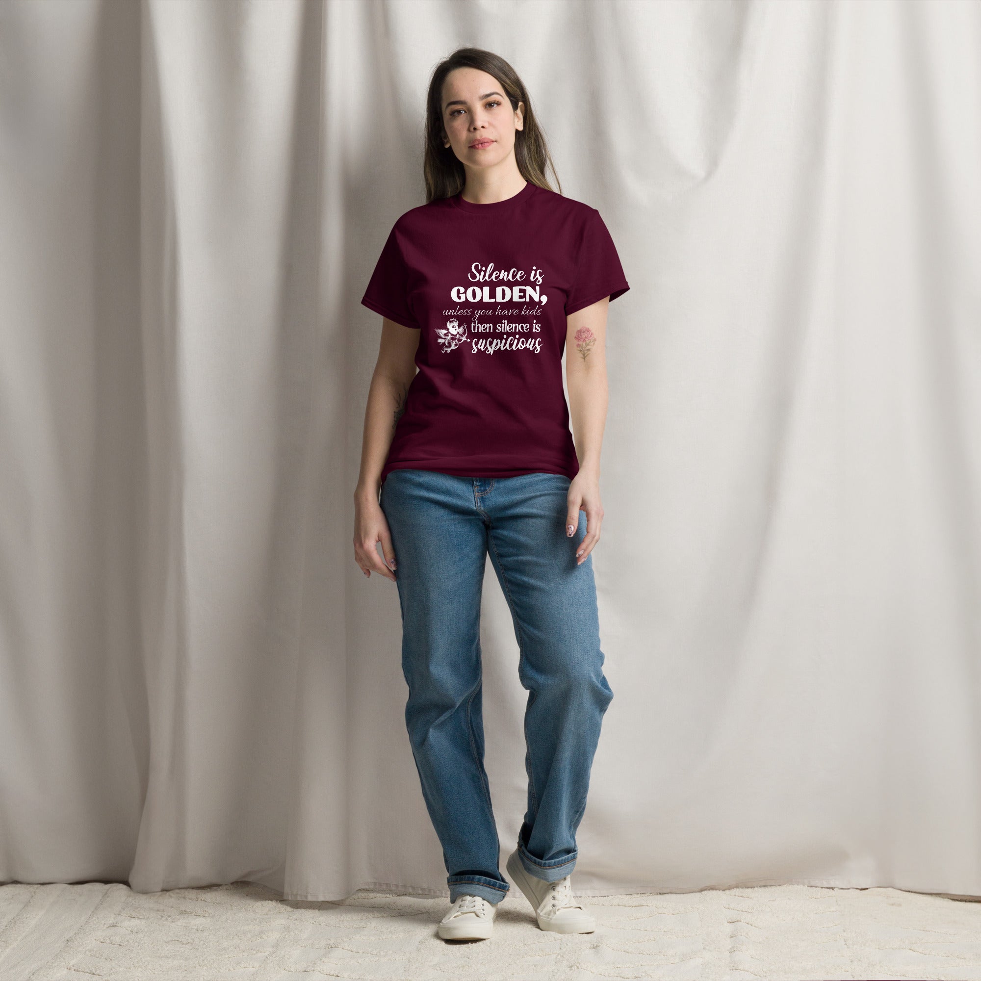 Silence Is Golden, Unless You Have Kids, Then It's Suspicious Classic Tee