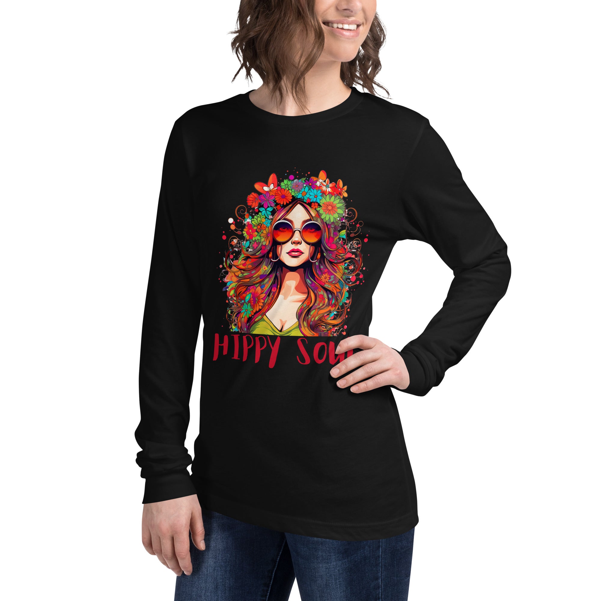 Hippy Soul Woman Graphic Long Sleeve Tee