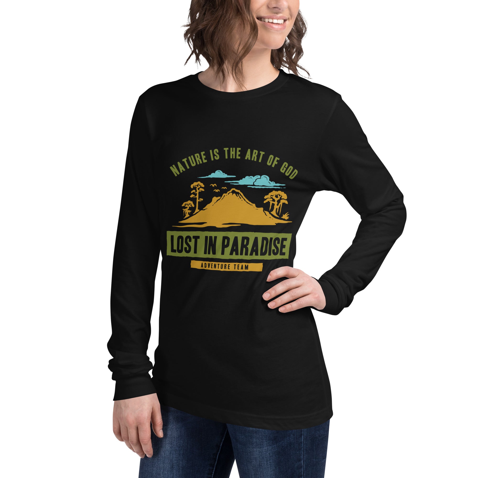 Nature Is The Art Of God Graphic Long Sleeve Tee