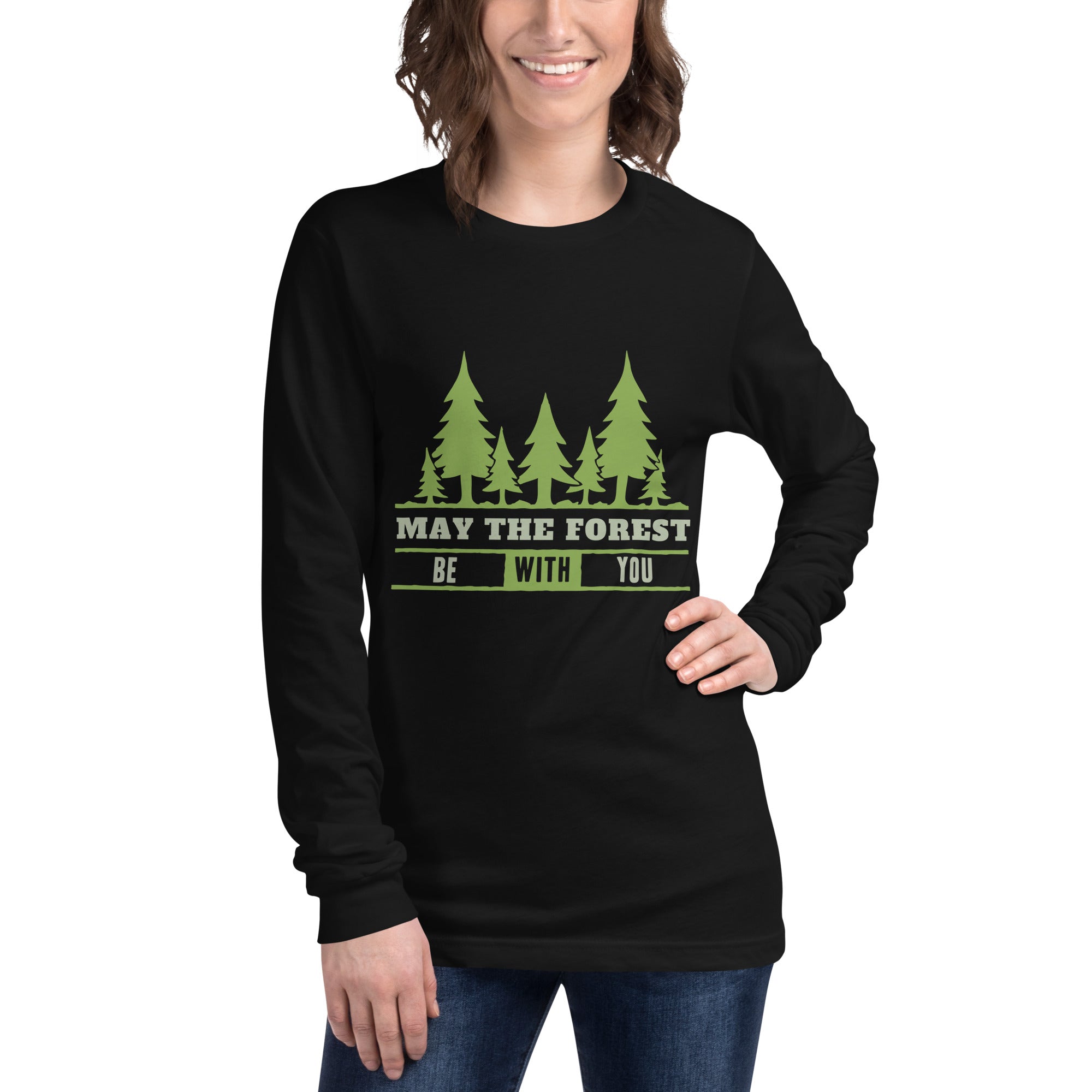 May The Forest Be With You Graphic Long Sleeve Tee