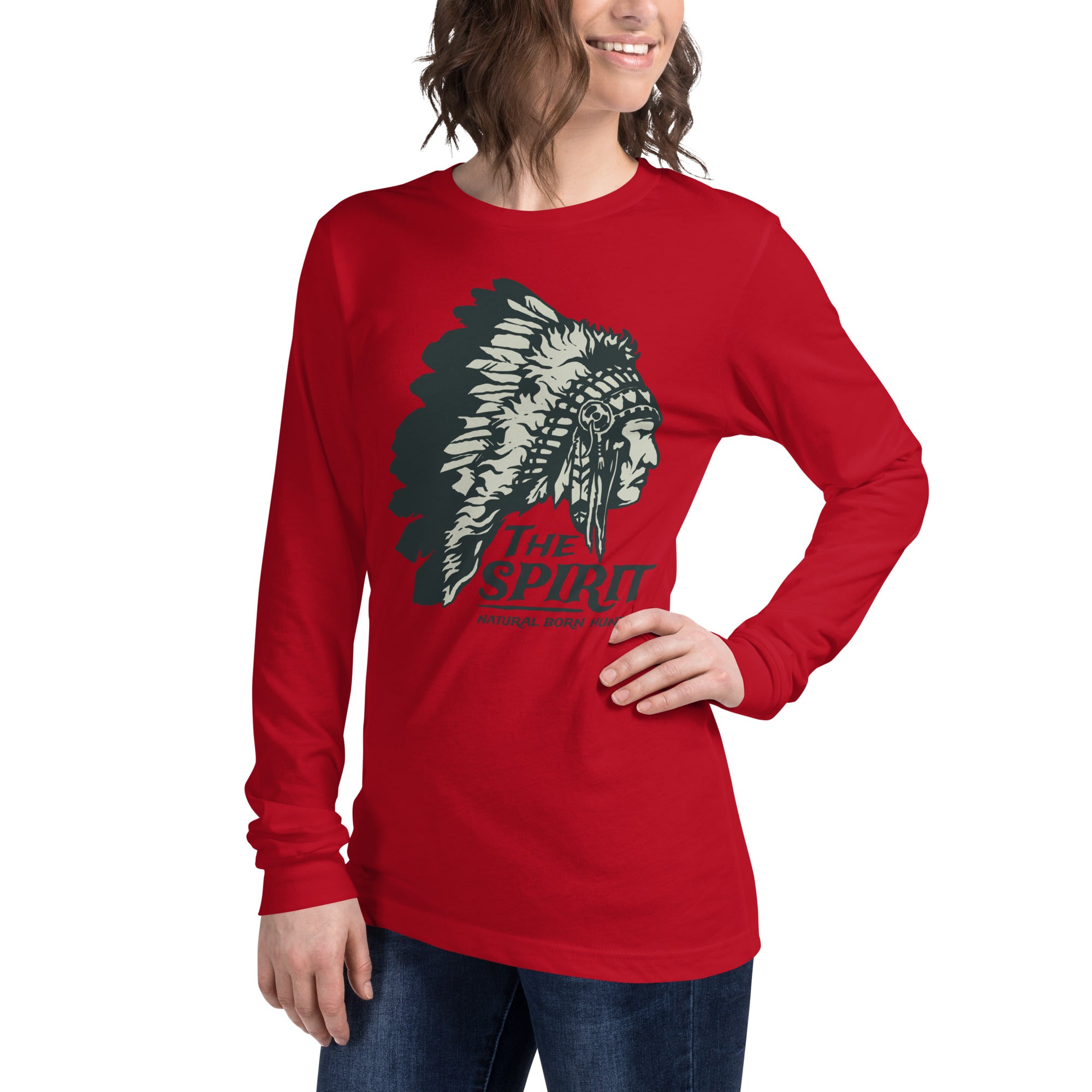 The Spirit Natural Born Hunter Graphic Long Sleeve Tee