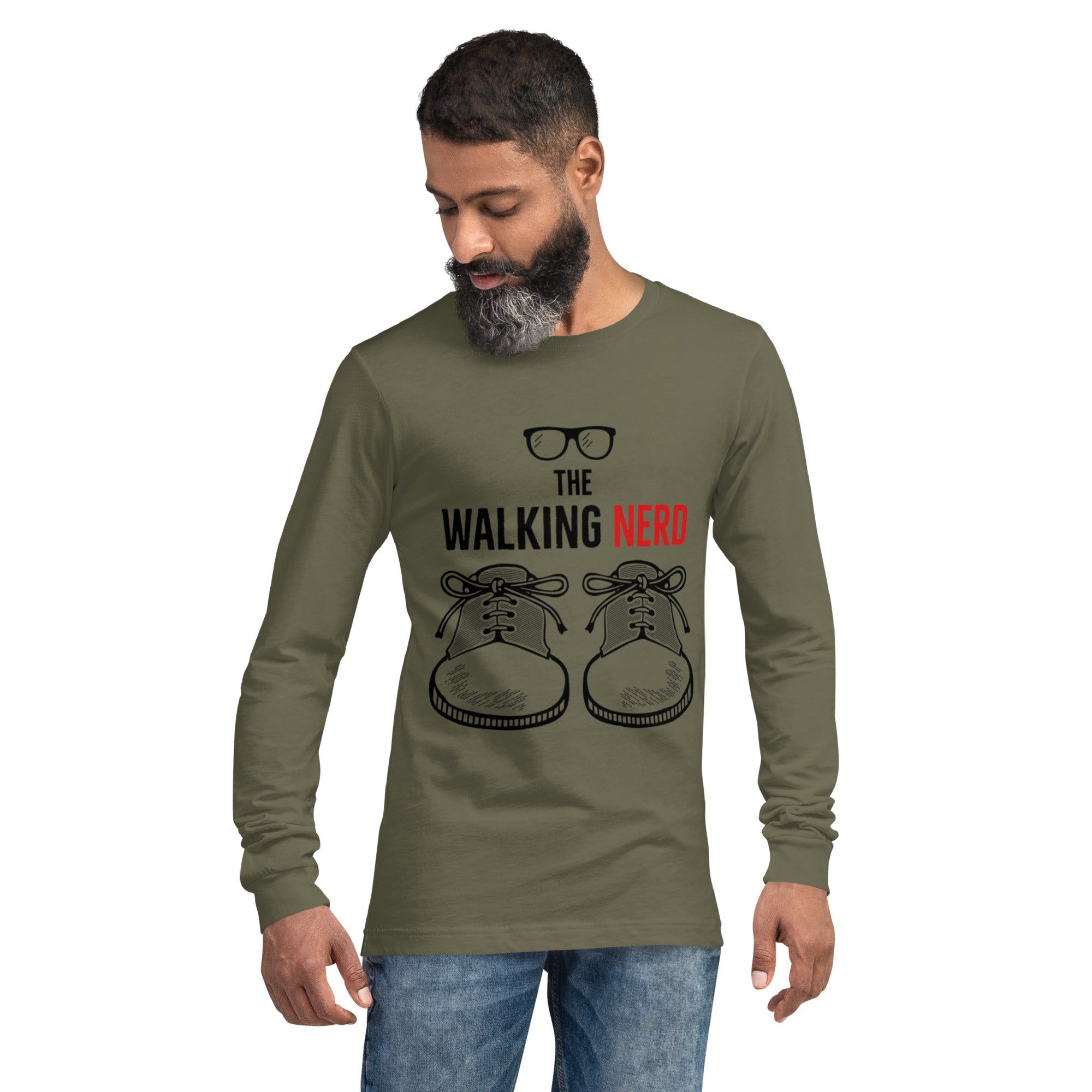 The Walking Nerd Graphic Long Sleeve Tee
