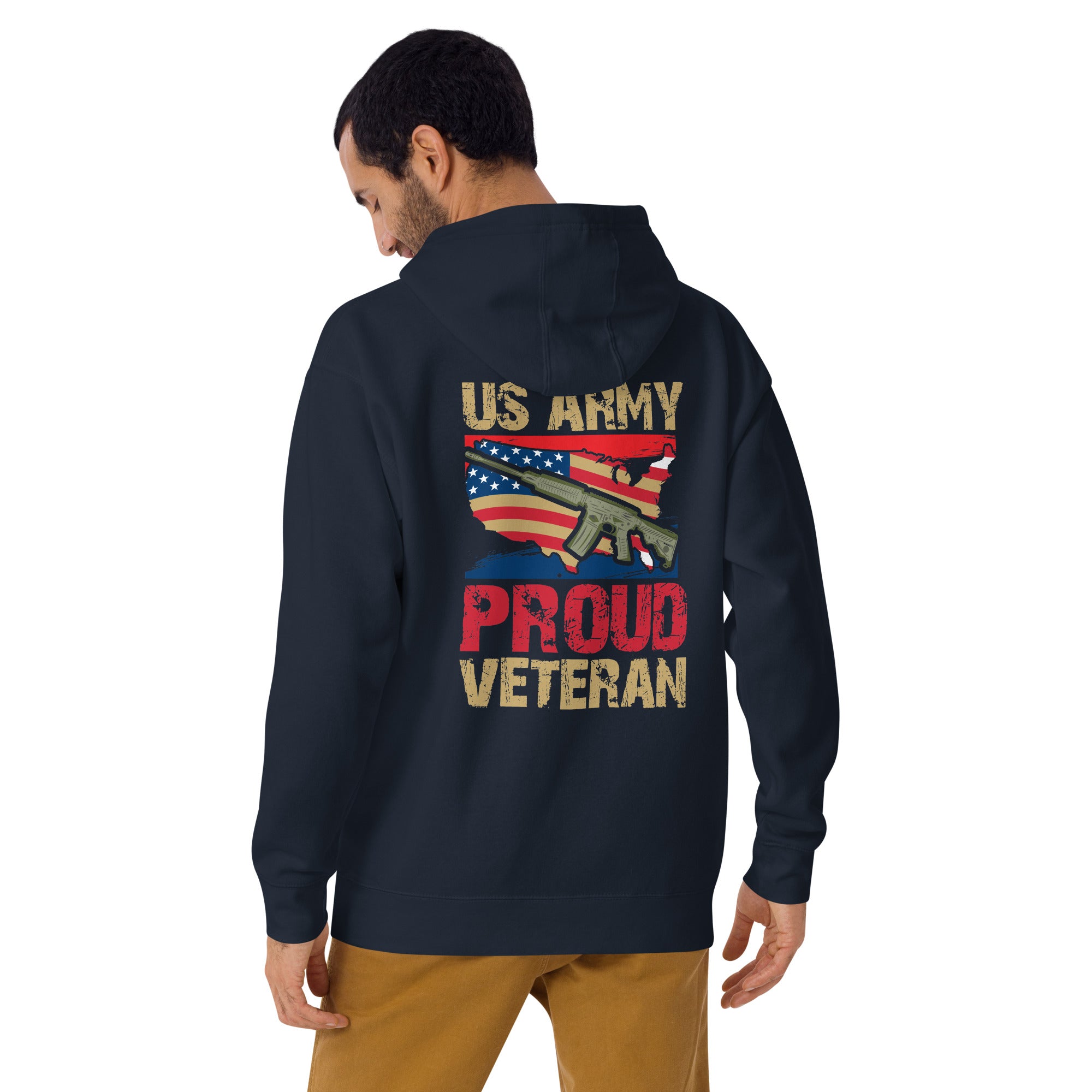 US Army Proud Veteran Graphic Hoodie