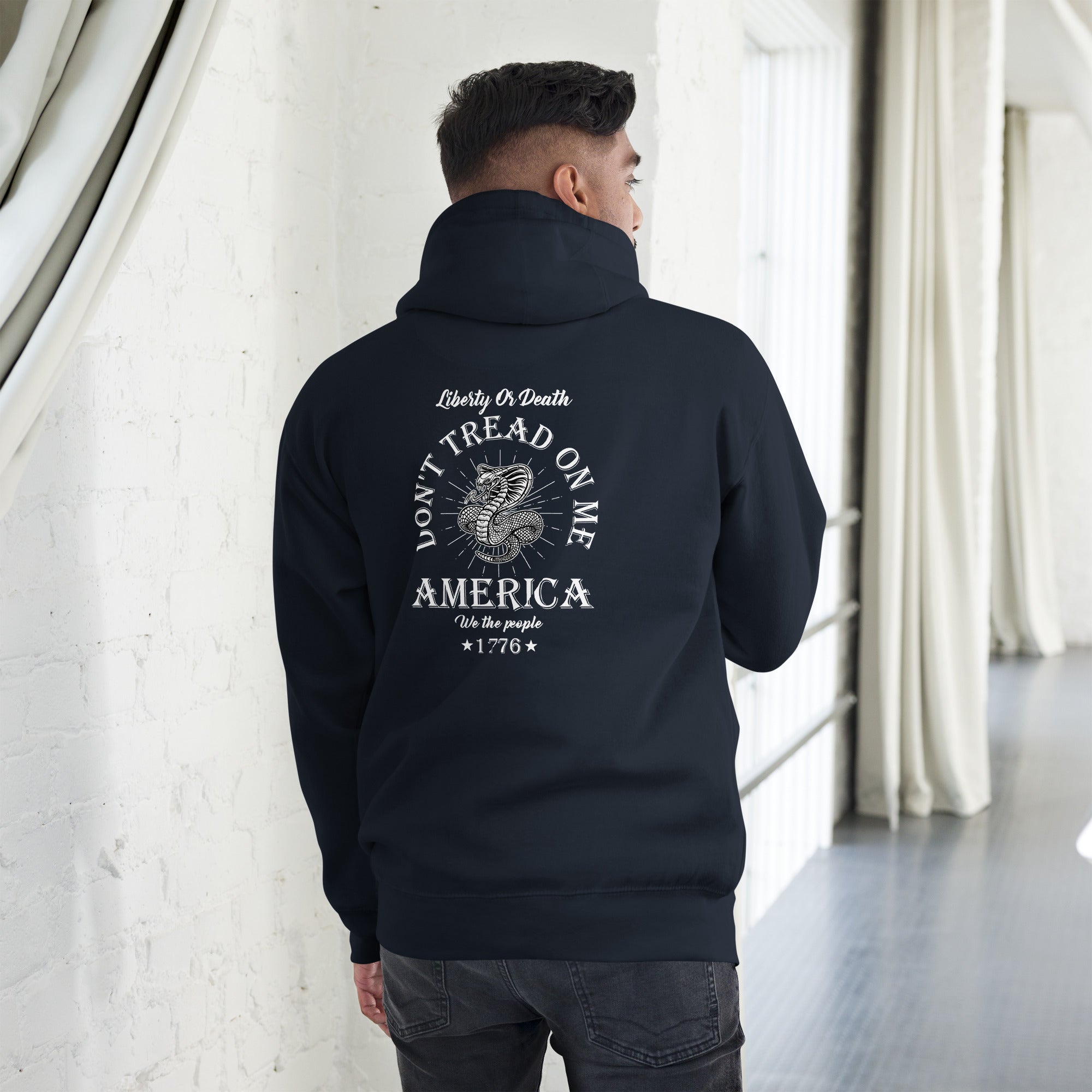 Liberty Or Death Don't Tread On Me America We The People 1776 Graphic Hoodie