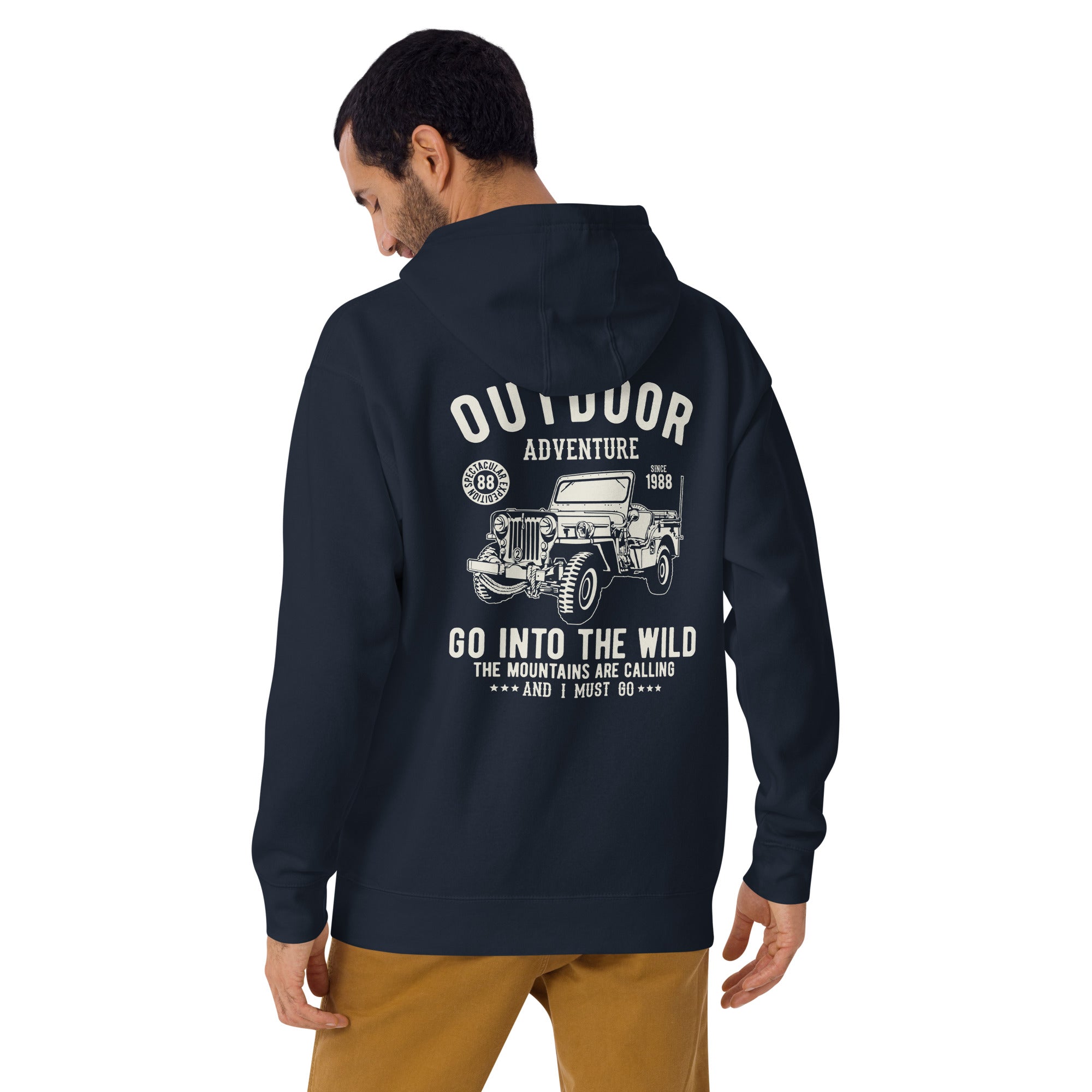 Outdoor Adventure Go Into The Wild Graphic Hoodie