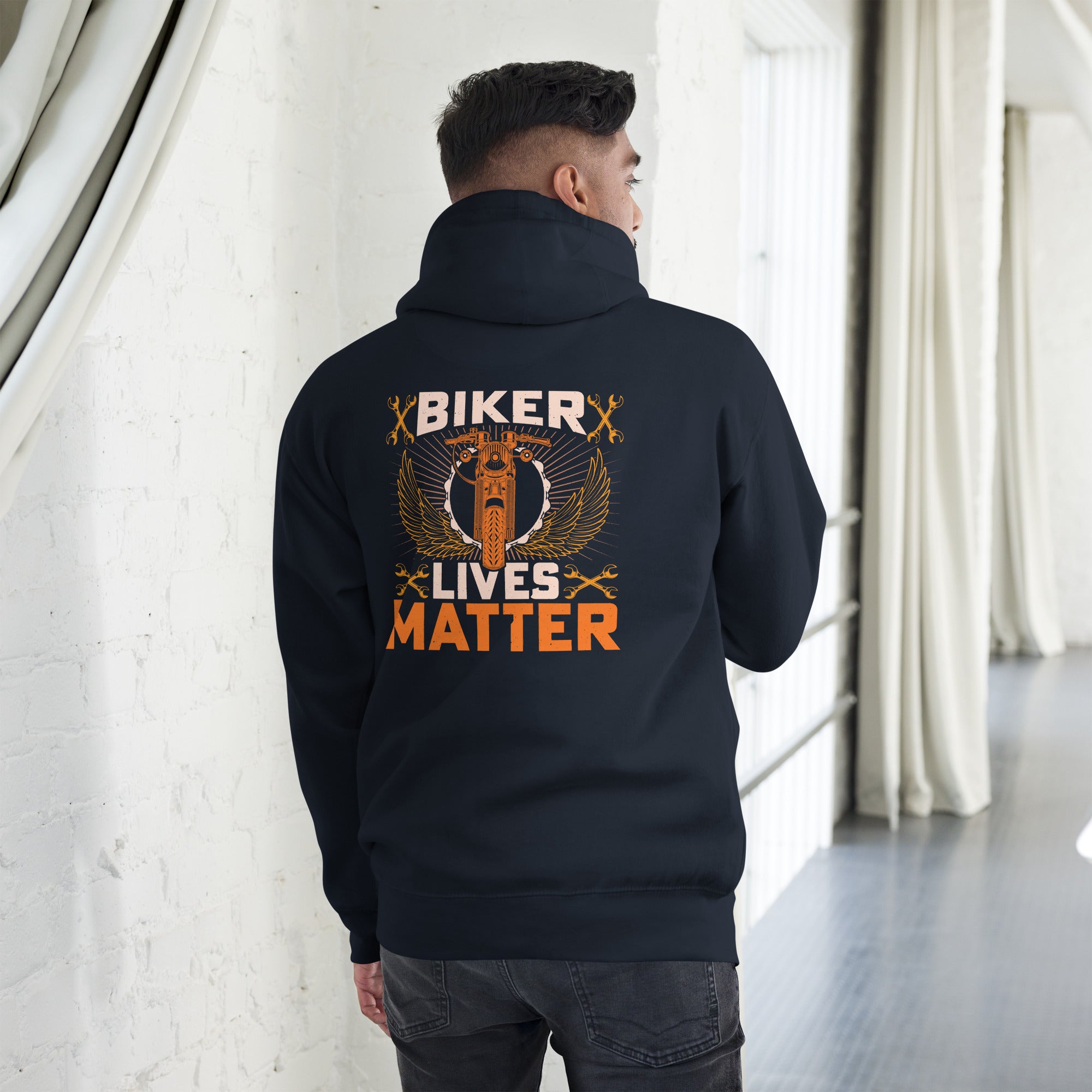 Biker Lives Matter Graphic Motorcycle Hoodie