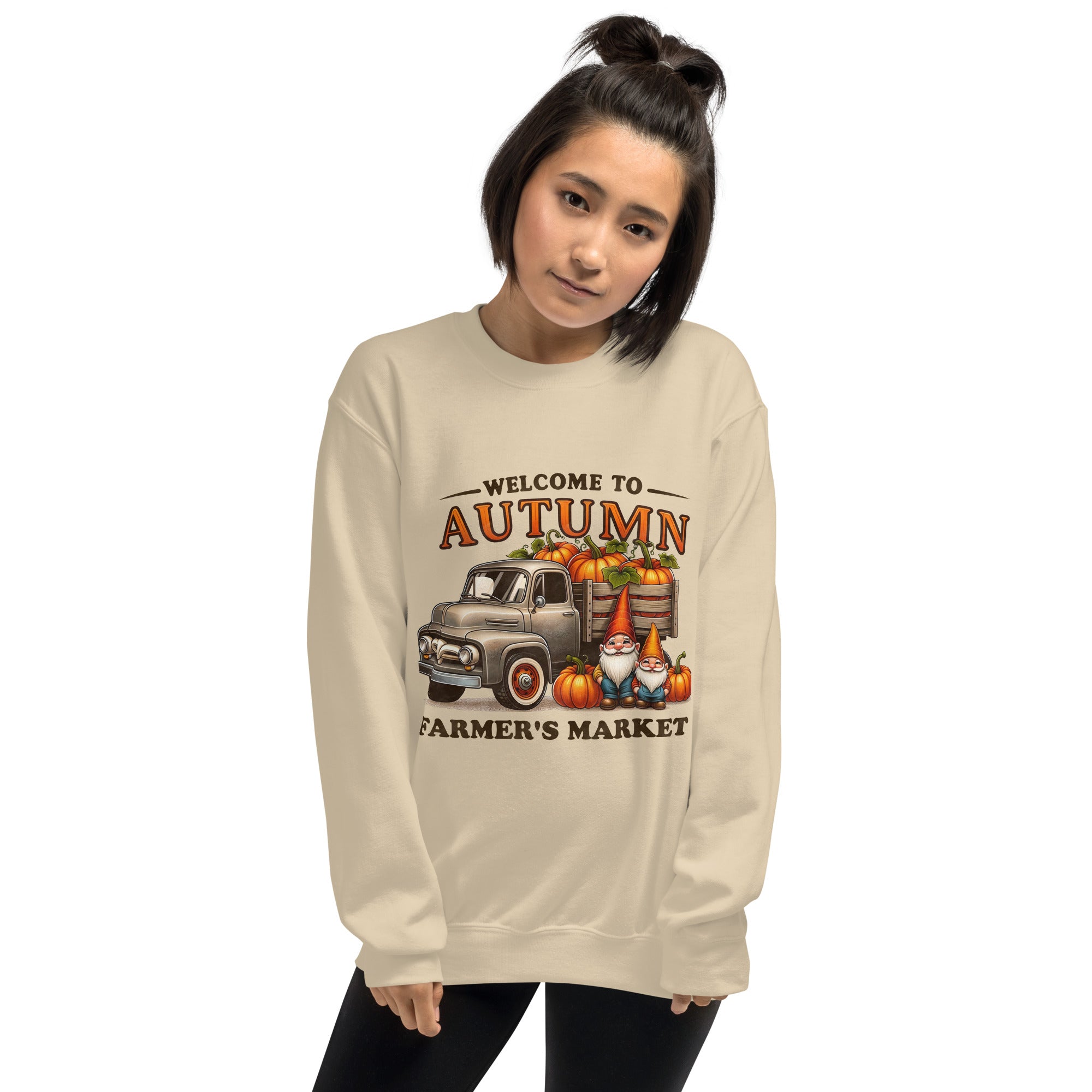 Welcome To Autumn Pumpkins Graphic Sweatshirt