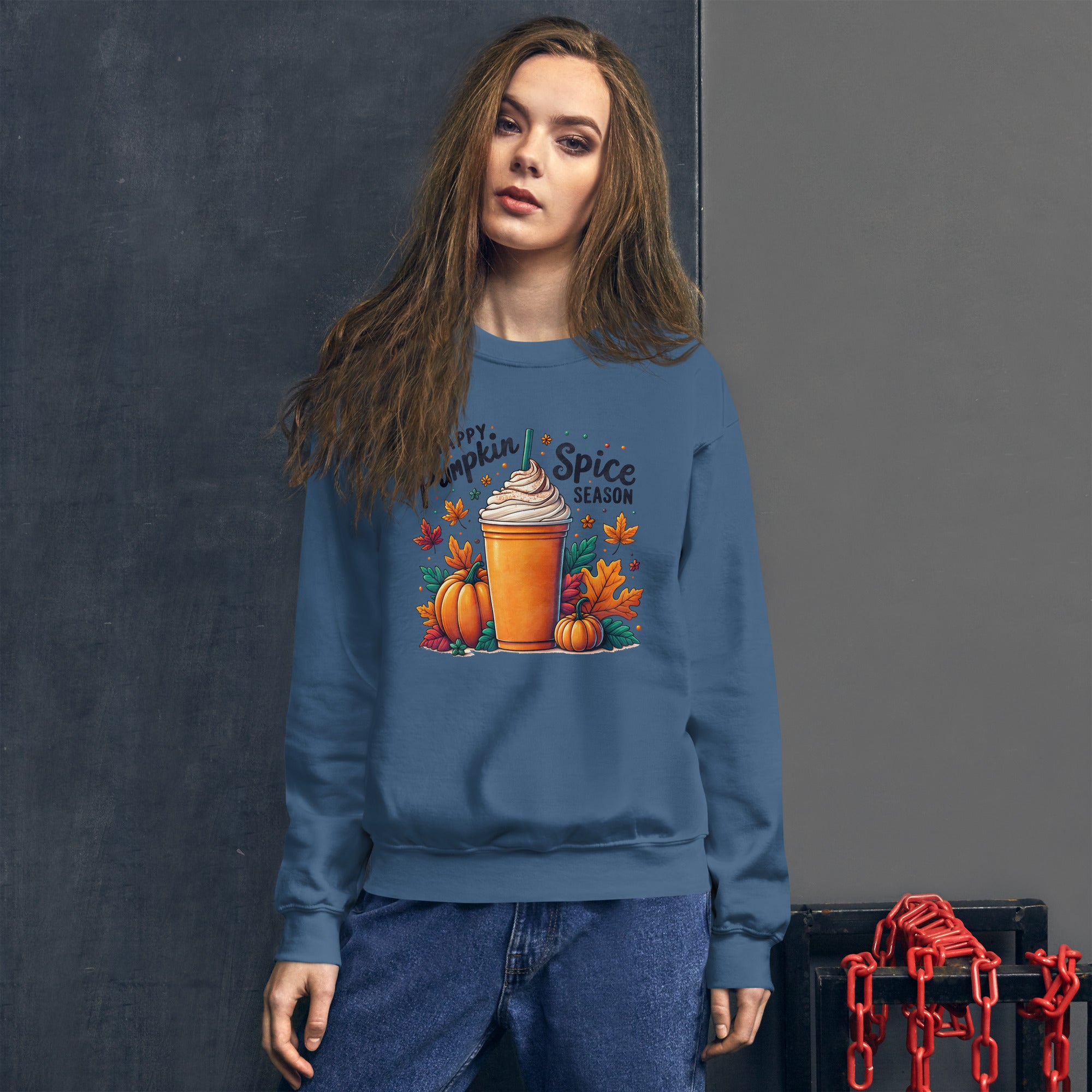 Happy Pumpkin Spice Season Graphic Sweatshirt