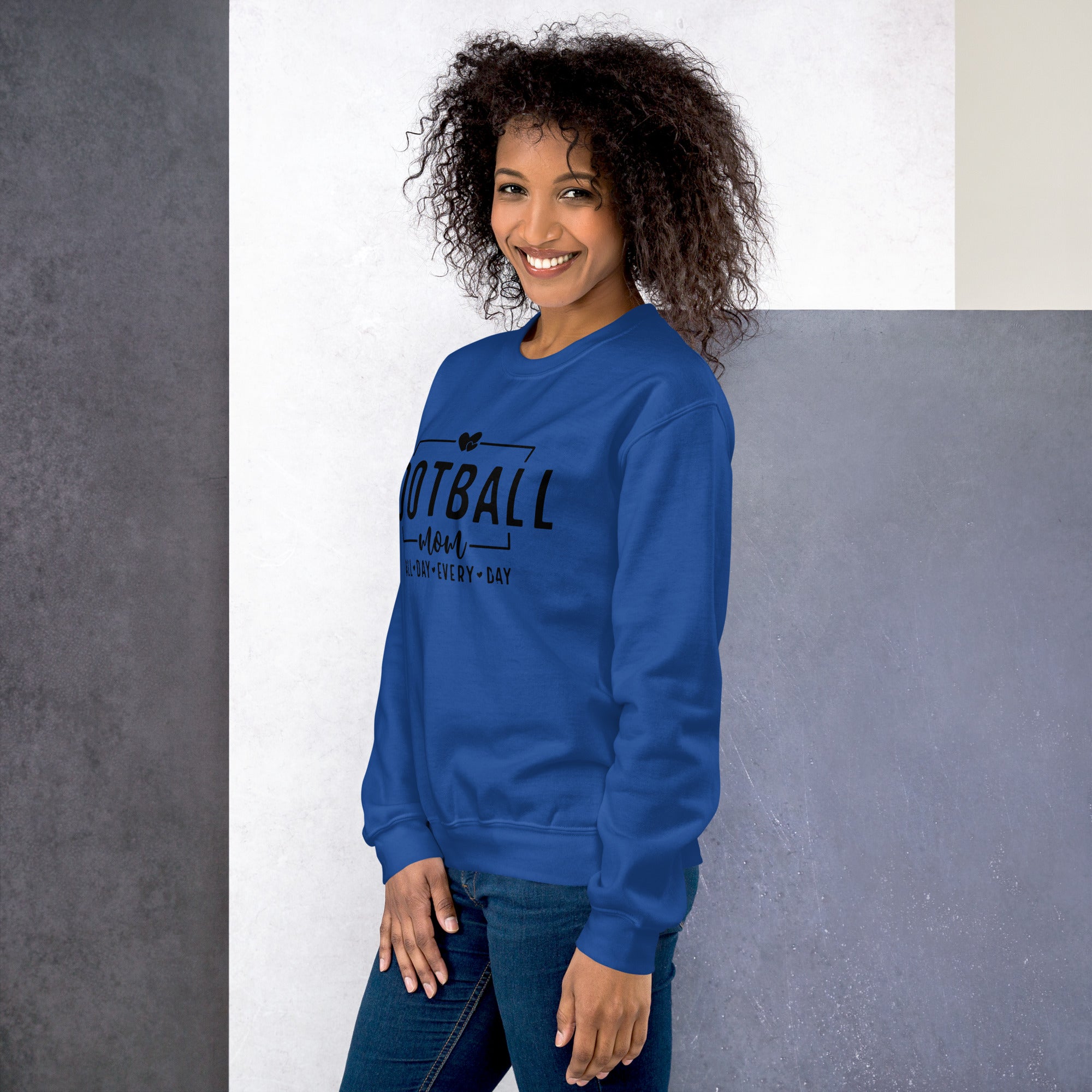 Football Mom All Day Every Day Graphic Sweatshirt