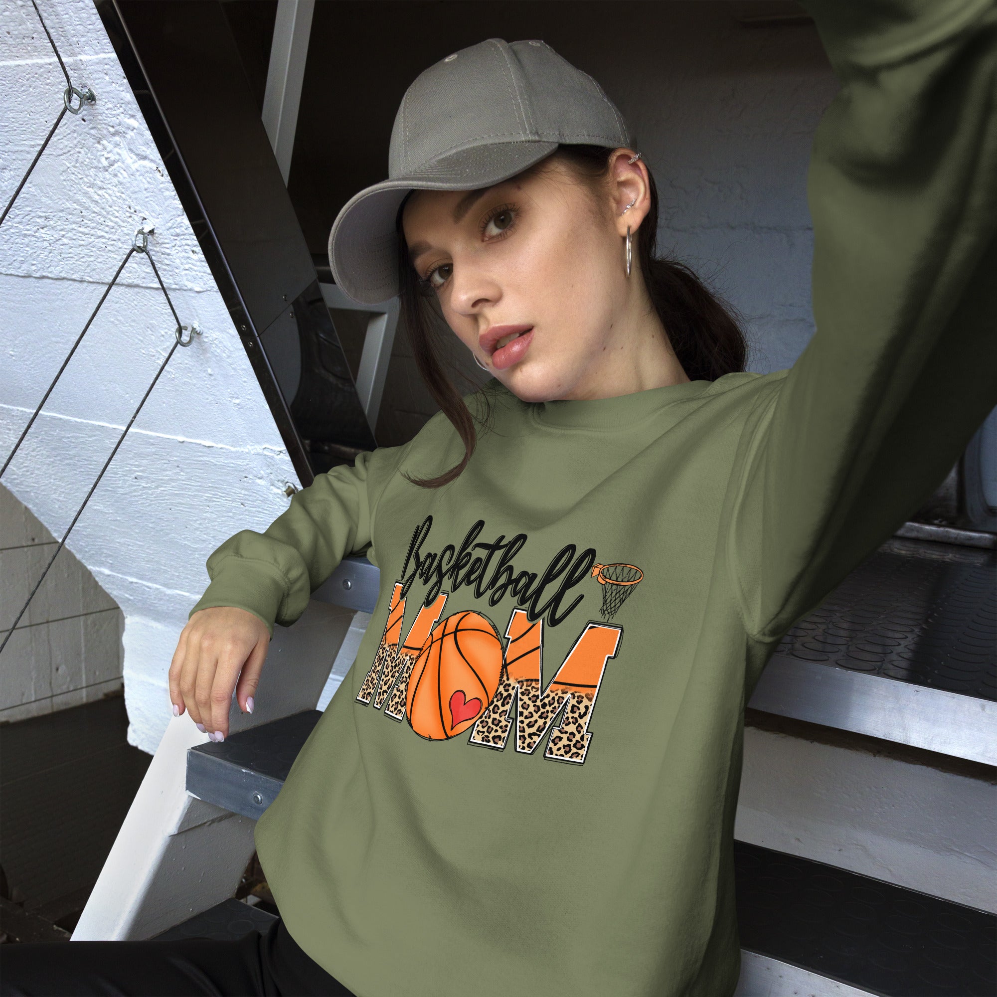 Basketball Mom Graphic Sweatshirt
