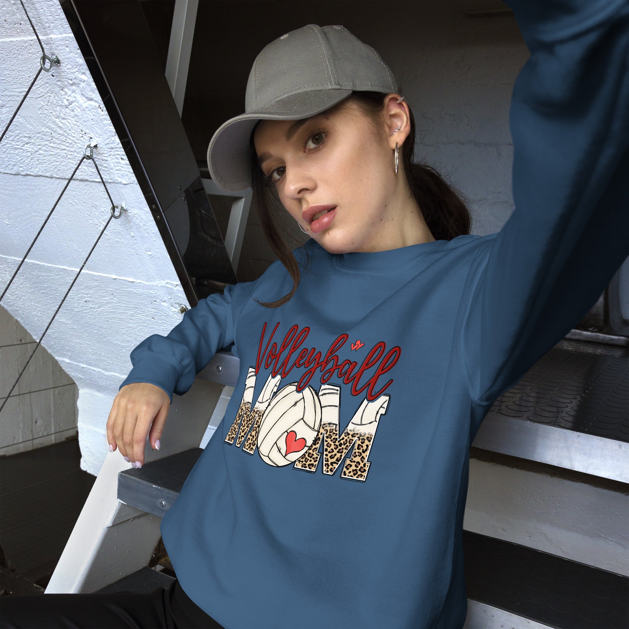 Volleyball Mom Graphic Sweatshirt