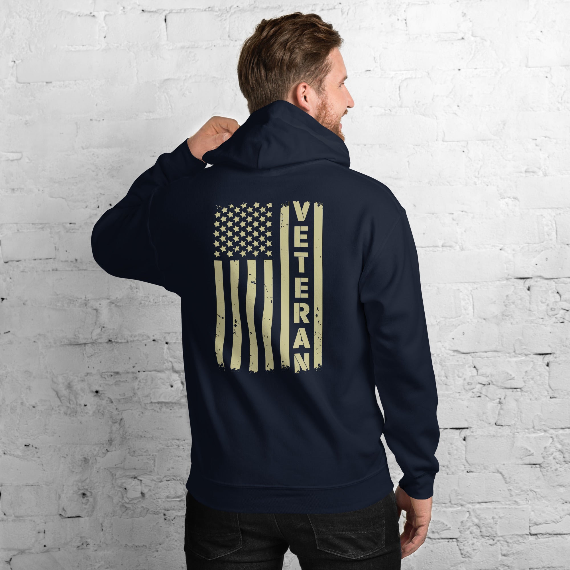 Veteran With USA Flag Hoodie