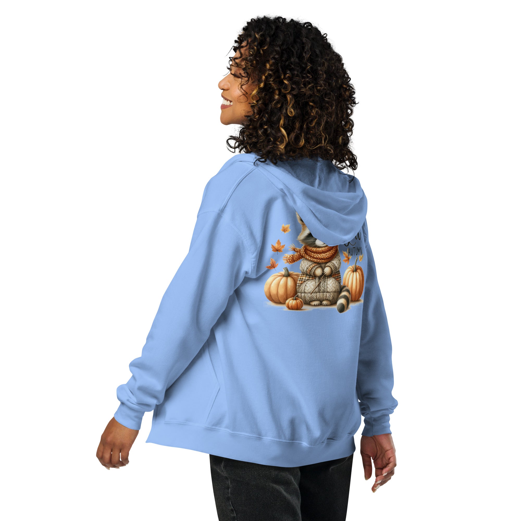Feral Girl Raccoon Heavy Blend Zip Hoodie
