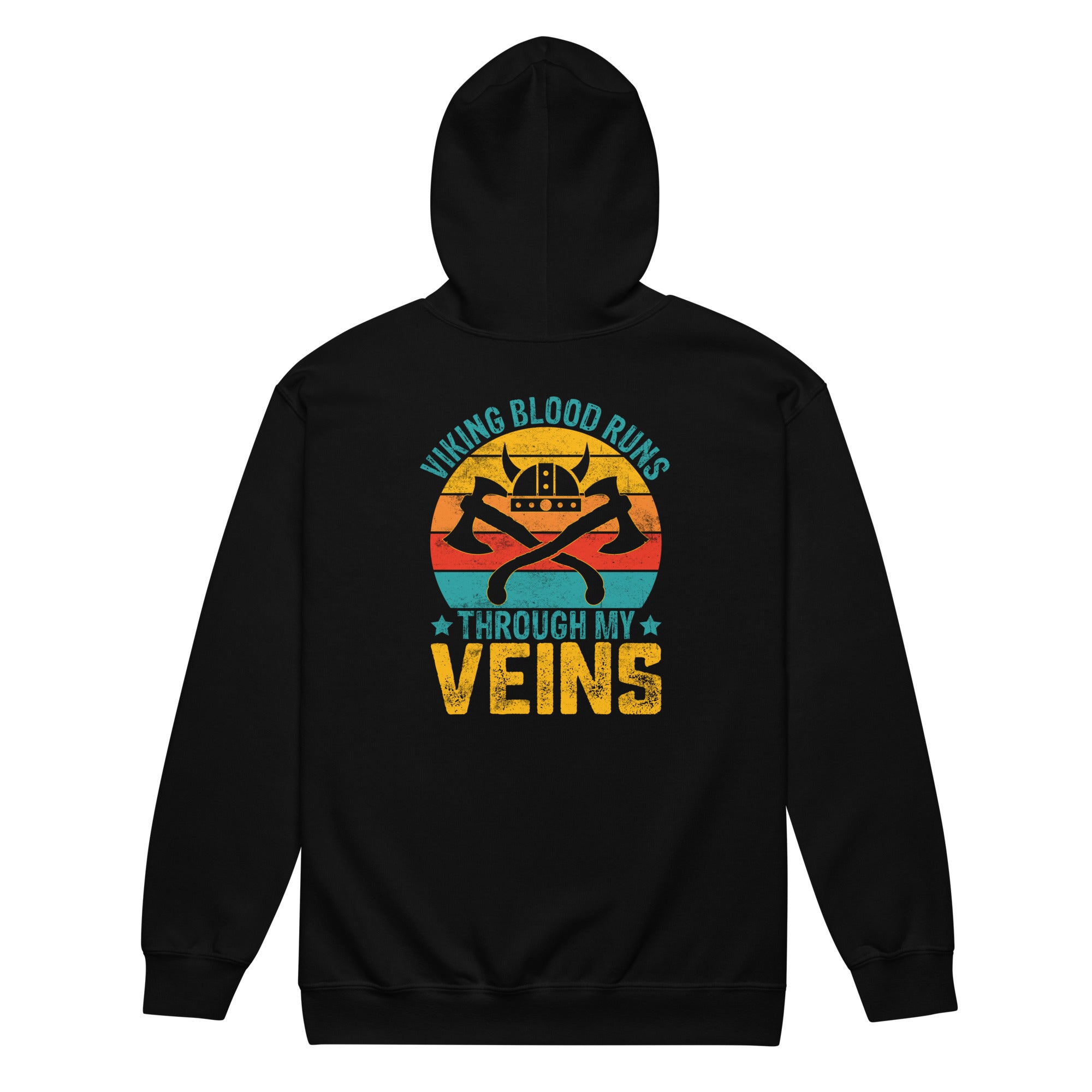Viking Blood Runs Through My Veins Heavy Blend Zip Hoodie