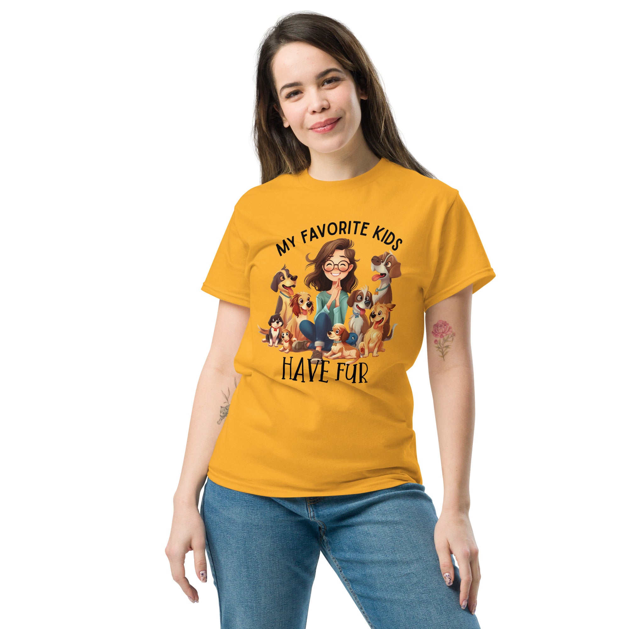 My Favorite Kids Have Fur Dog Graphic Classic Tee
