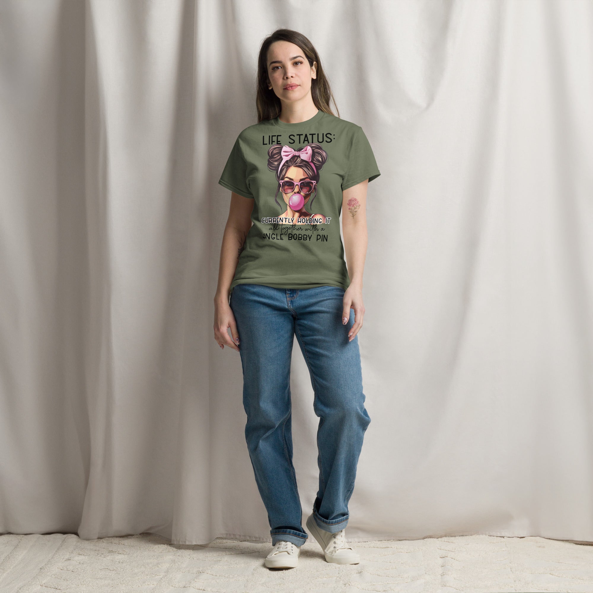 Life Status. Currently Holding It All Together With A Single Bobby Pin Classic Tee