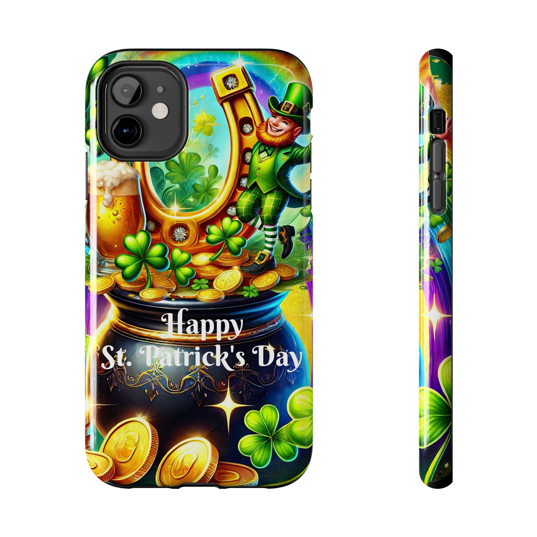 St. Patrick's Day Phone Case with Lucky Leprechaun Design