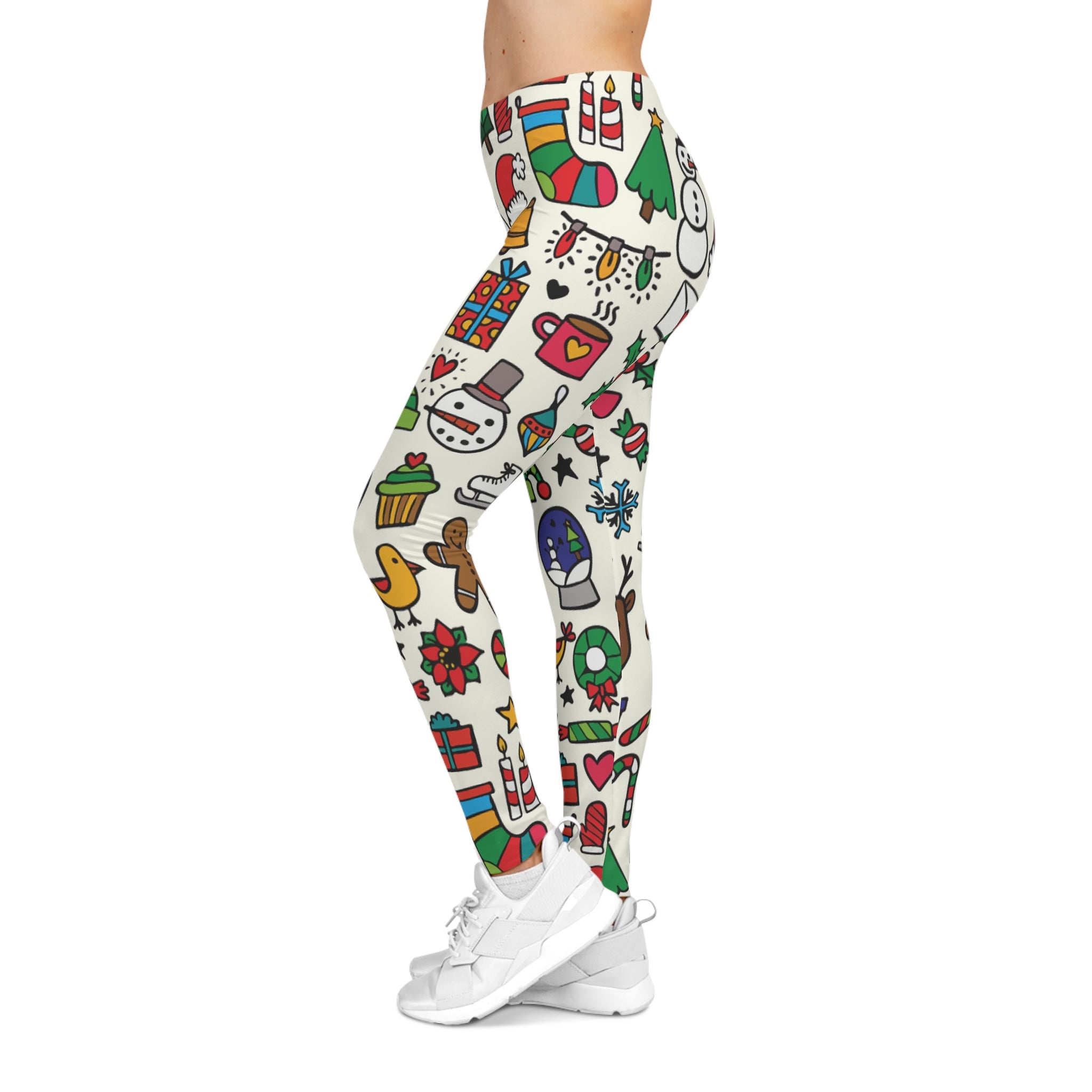 Christmas Special Stockings & Bows Women's Casual Leggings