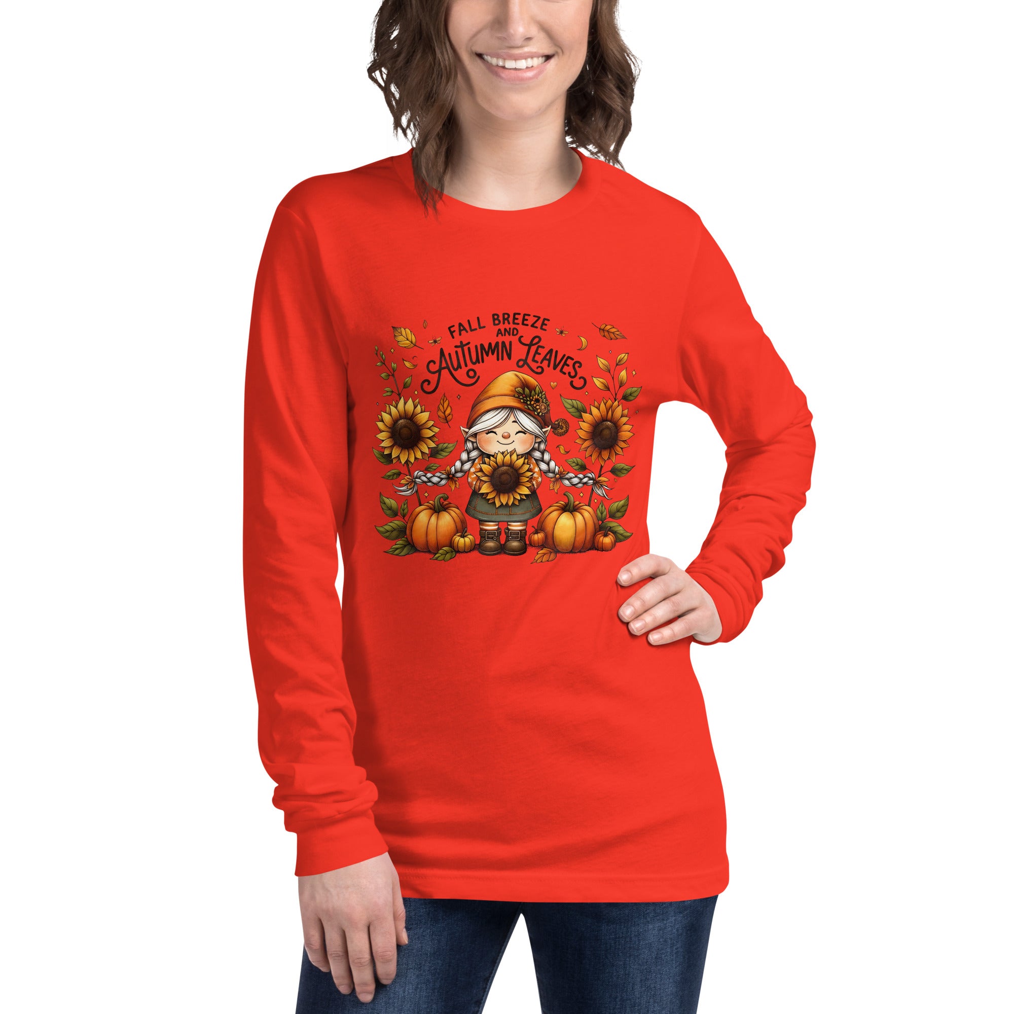 Fall Breeze & Autumn Leaves Long Sleeve Tee