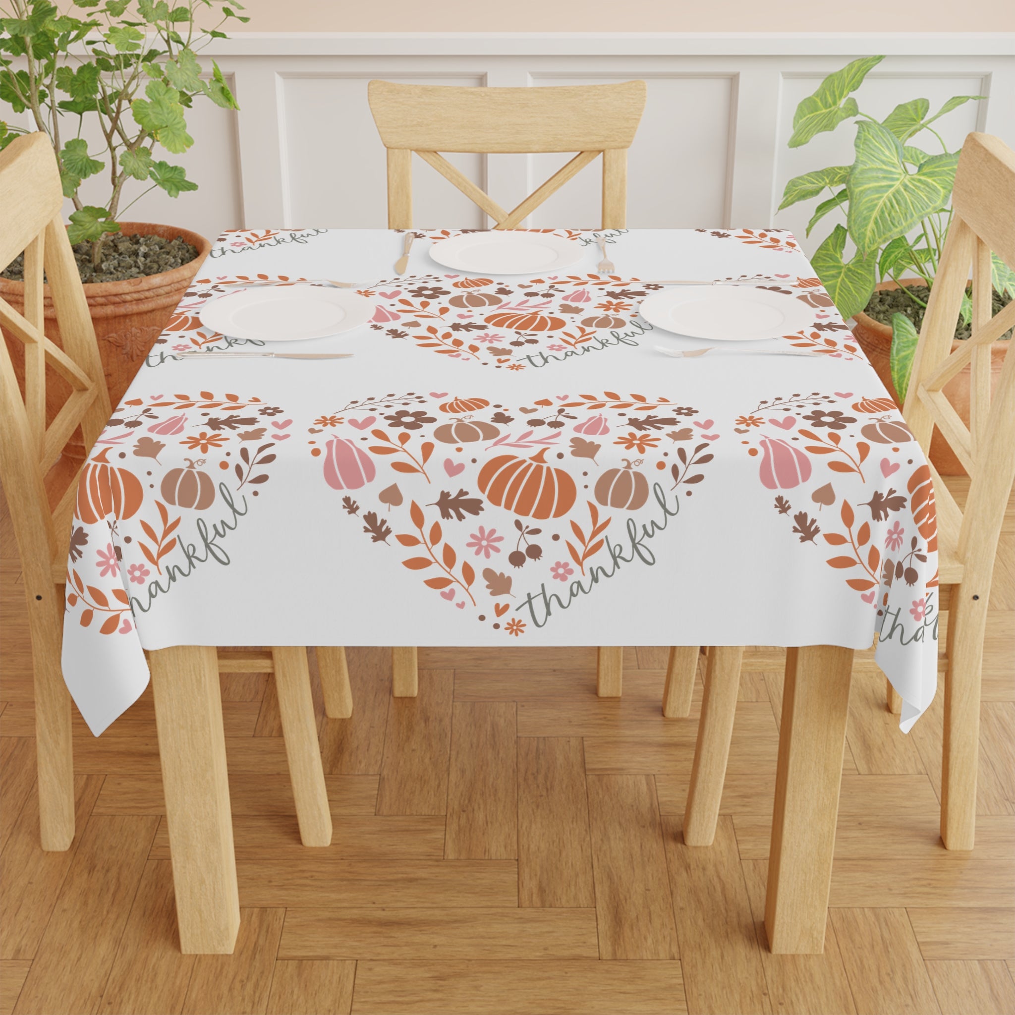 Thankful Heart Thanksgiving Tablecloth