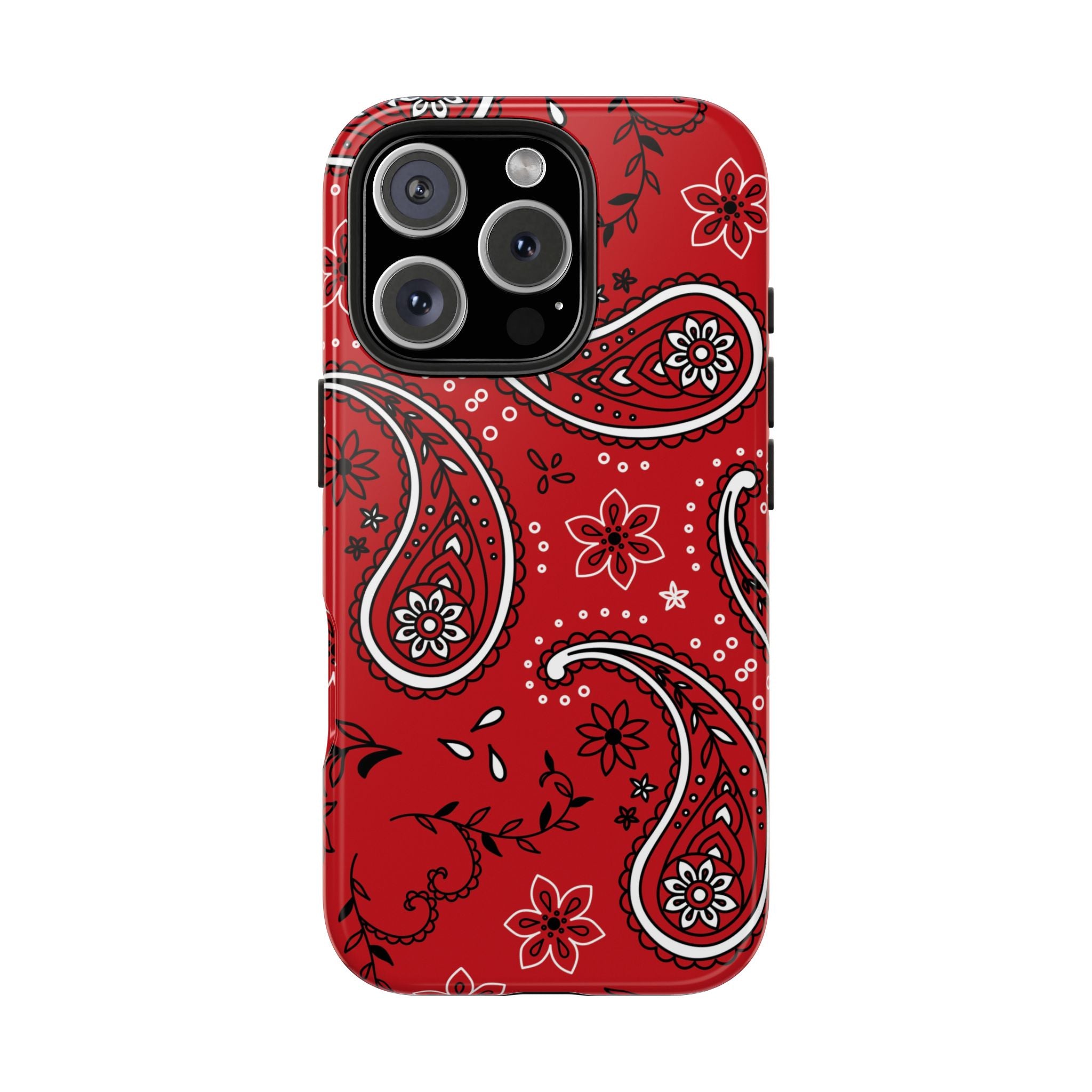 Red & White Flowers Tough Mobile Phone Case