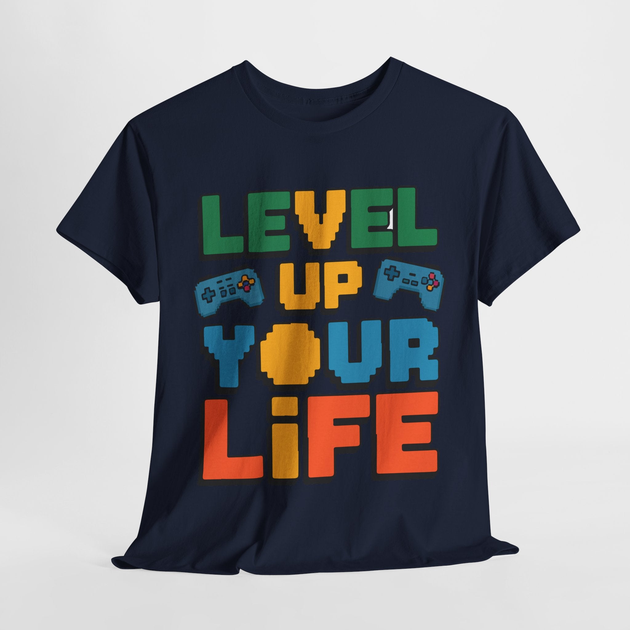 Level Up Your Life Heavy Cotton Tee Gamer T-Shirt for All Occasions