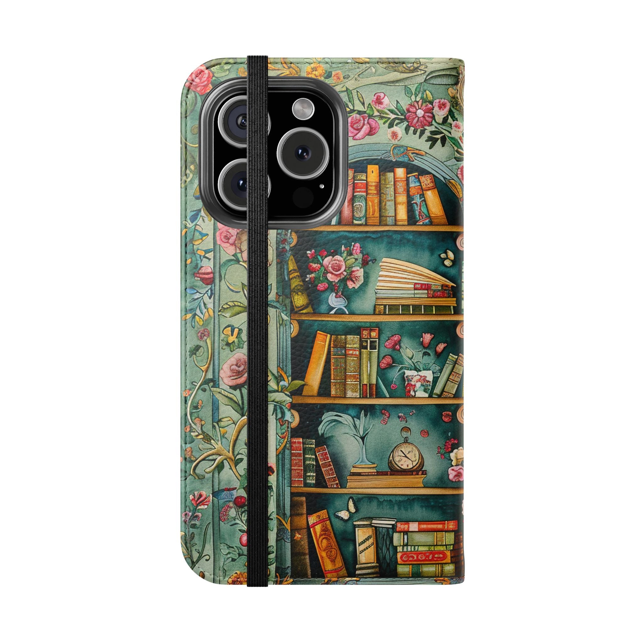 Bookshelf Flip Mobile Phone Case