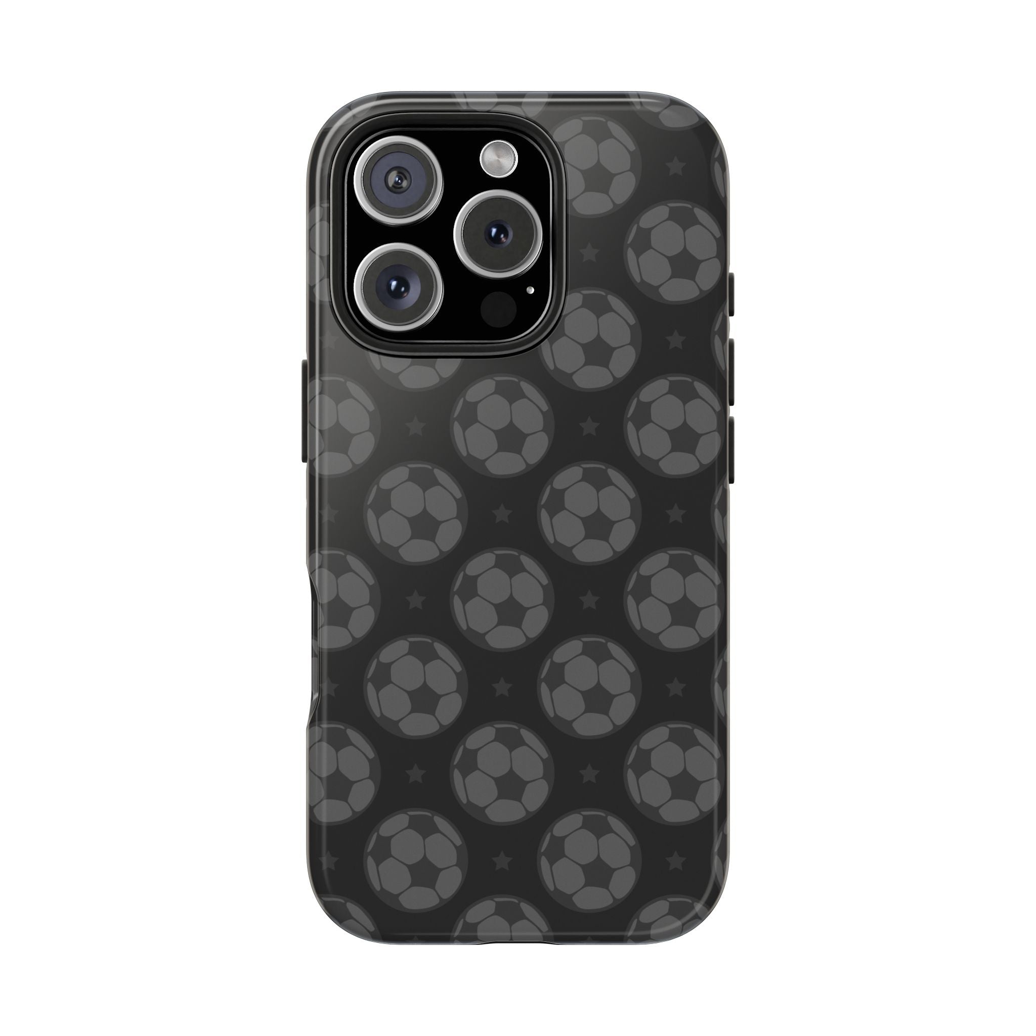Soccer Ball Tough Black iPhone Samsung Case Durable Protection for Sports Fans