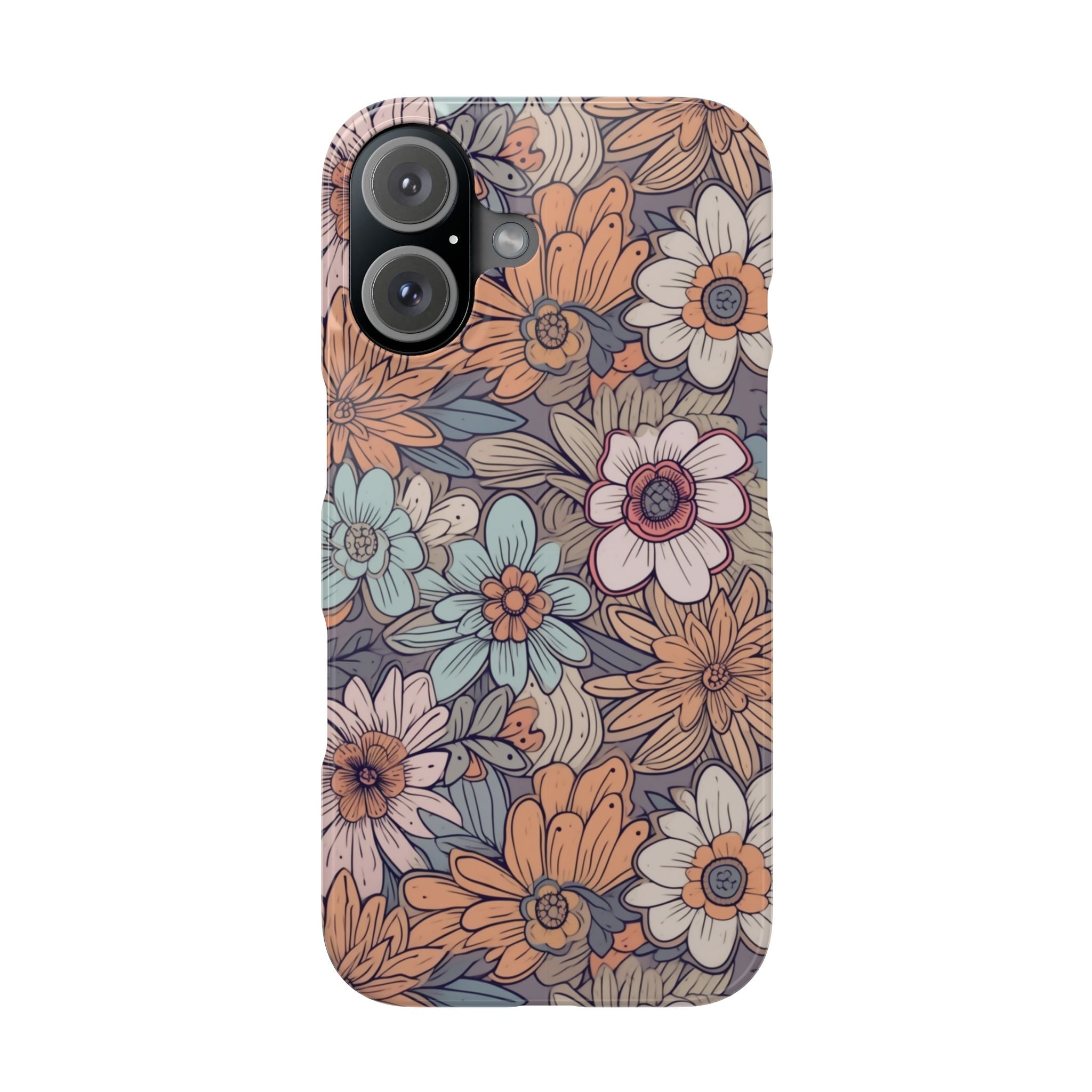 Floral Slim Case Vintage Flower Design Ideal iPhone Samsung Cover for Nature Lovers and Gift Giving