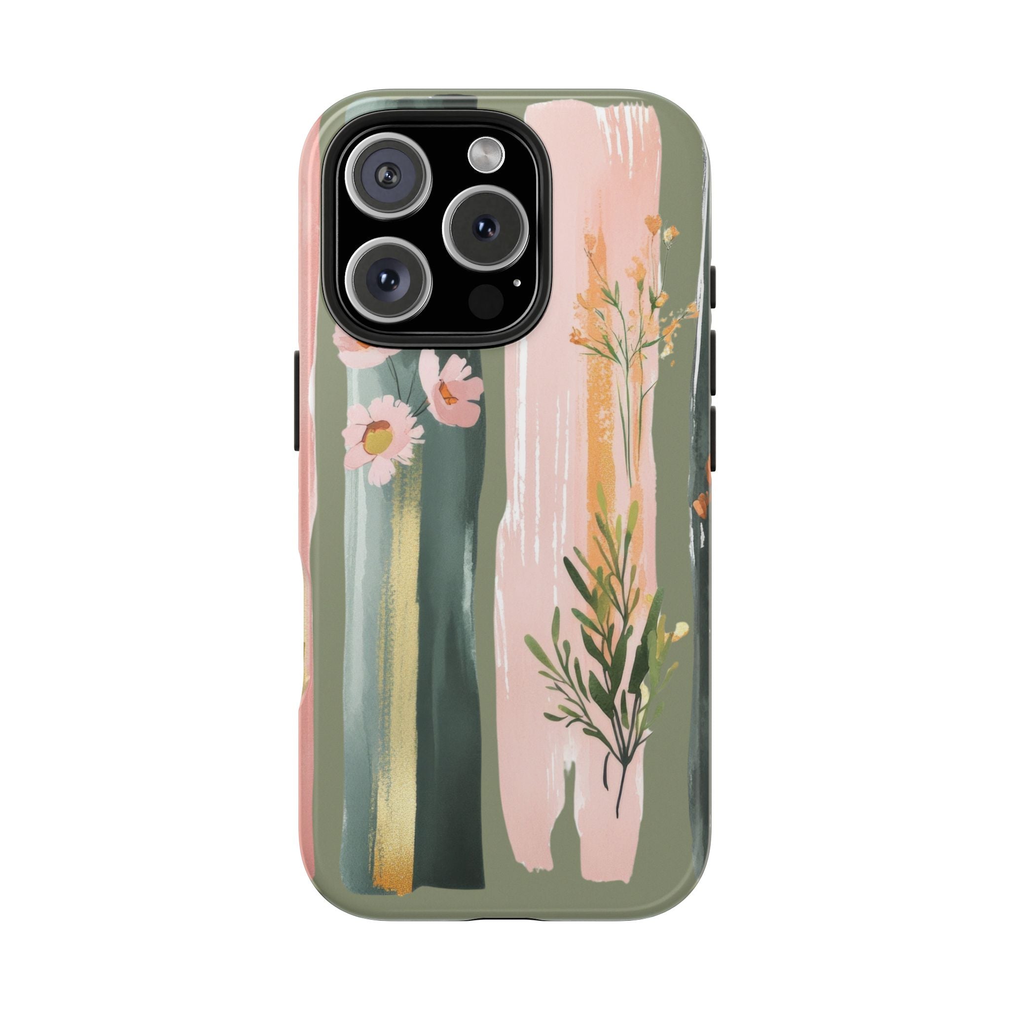 Floral Brush Strokes Tough Impact Resistant Phone Case Stylish and Protective iPhone Samsung Cover