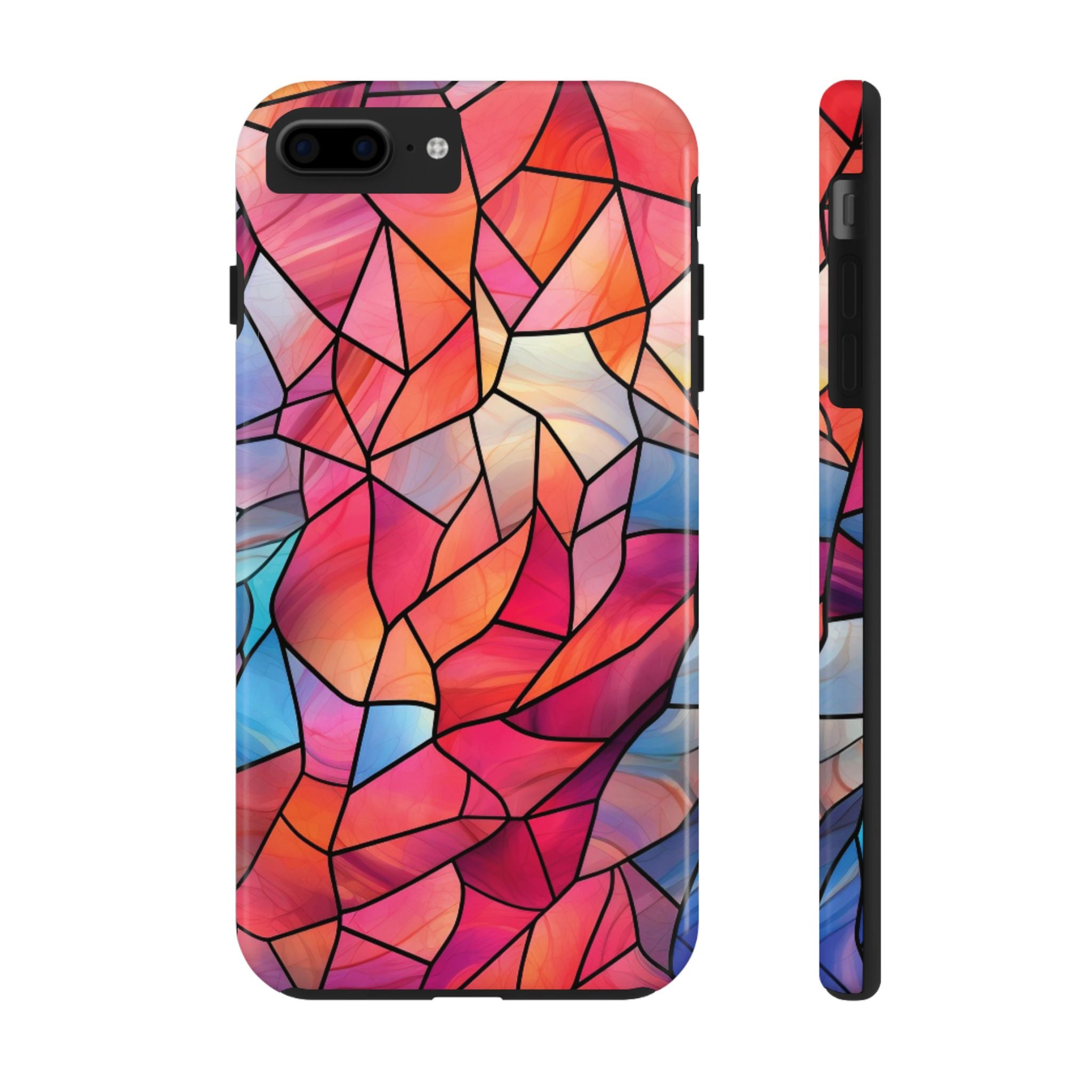 Red & Blue Stained Glass Tough Mobile Phone Case