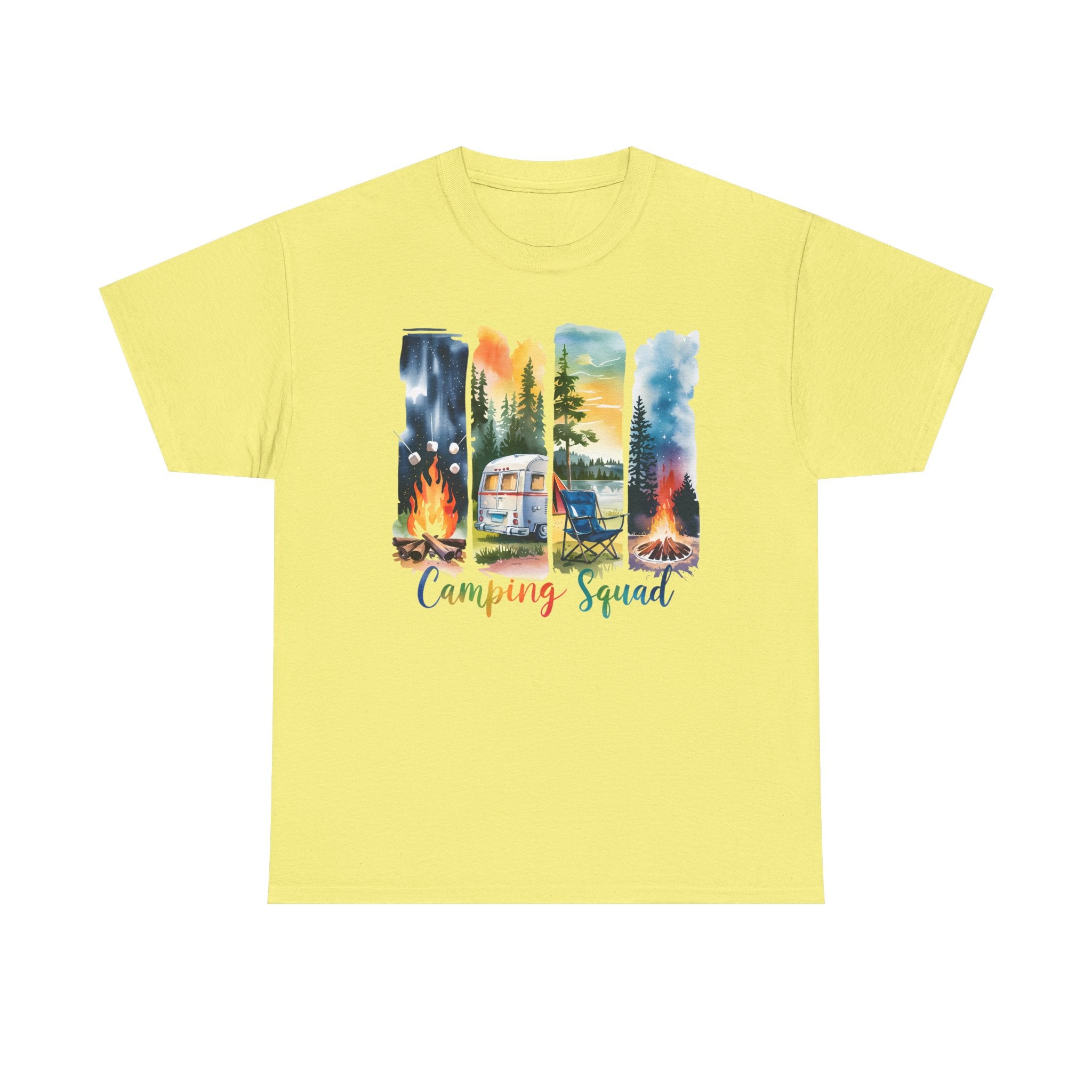 Camping Squad Heavy Cotton Tee Perfect for Adventure Lovers Summertime Fun T-Shirt