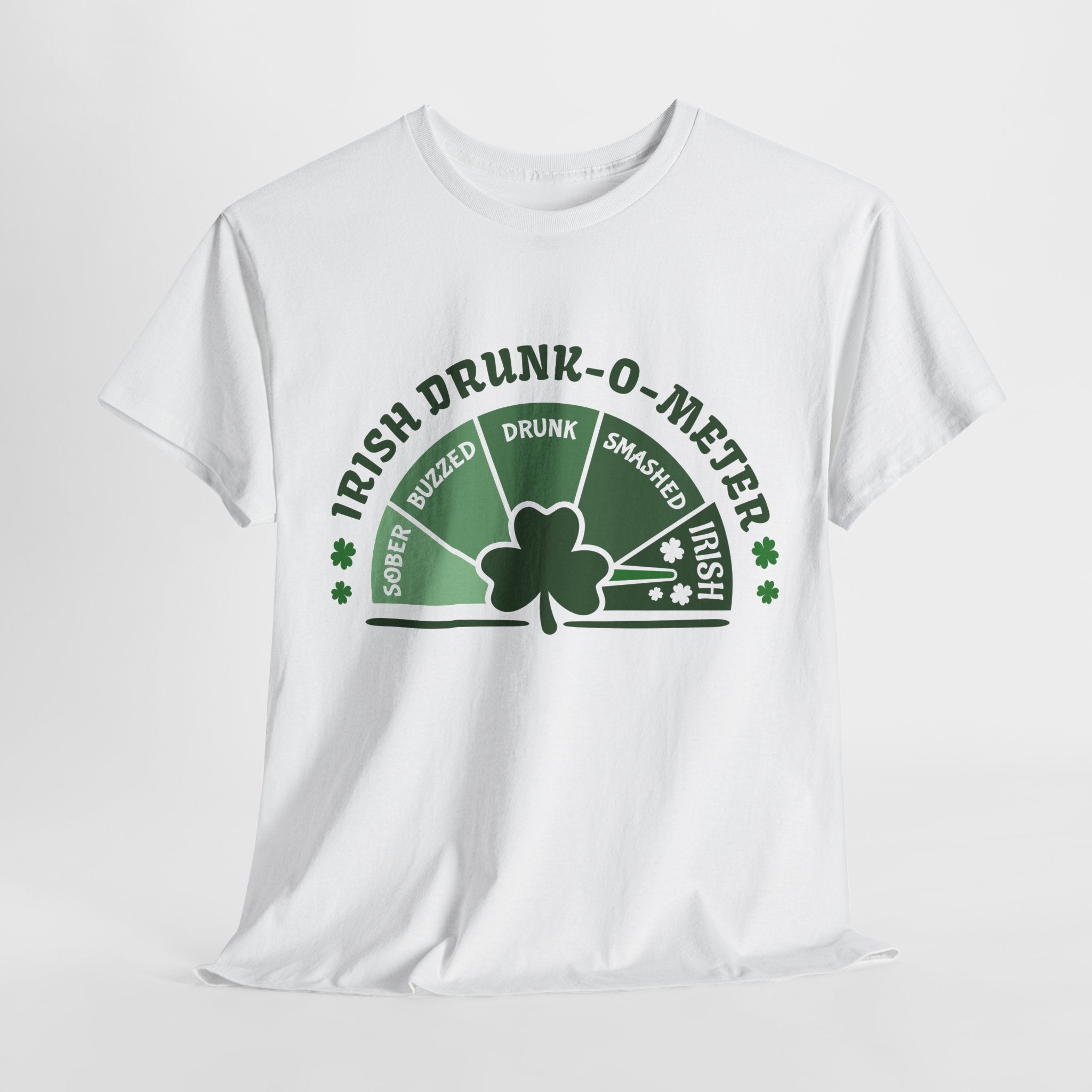 St. Patrick's Day Irish Drunk-O-Meter Heavy Cotton Tee