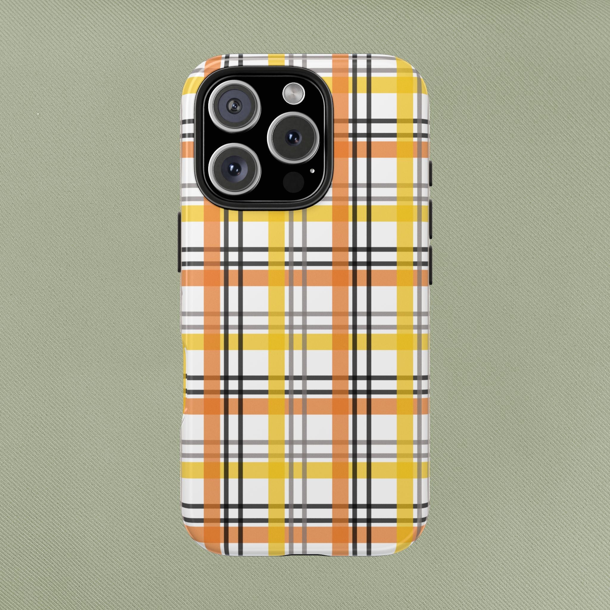 Plaid Tough Impact Resistant Phone Case Durable & Stylish Smartphone Protection iPhone Samsung