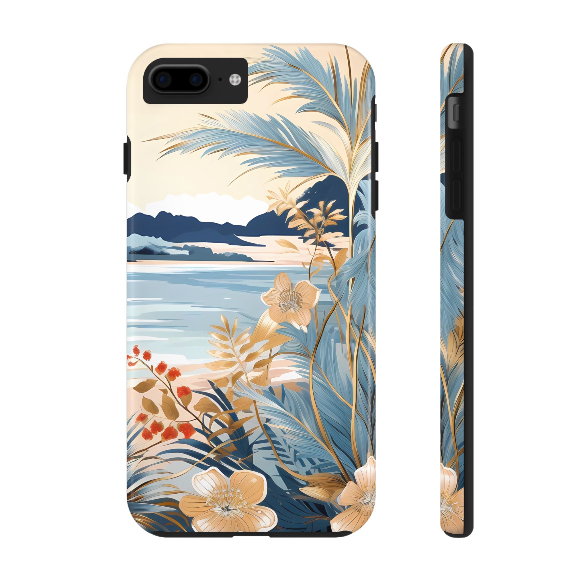 Tropical Summertime Beach Floral Tough Phone Case Durable Protection for Nature Lovers Impact Resistant iPhone Samsung Cover