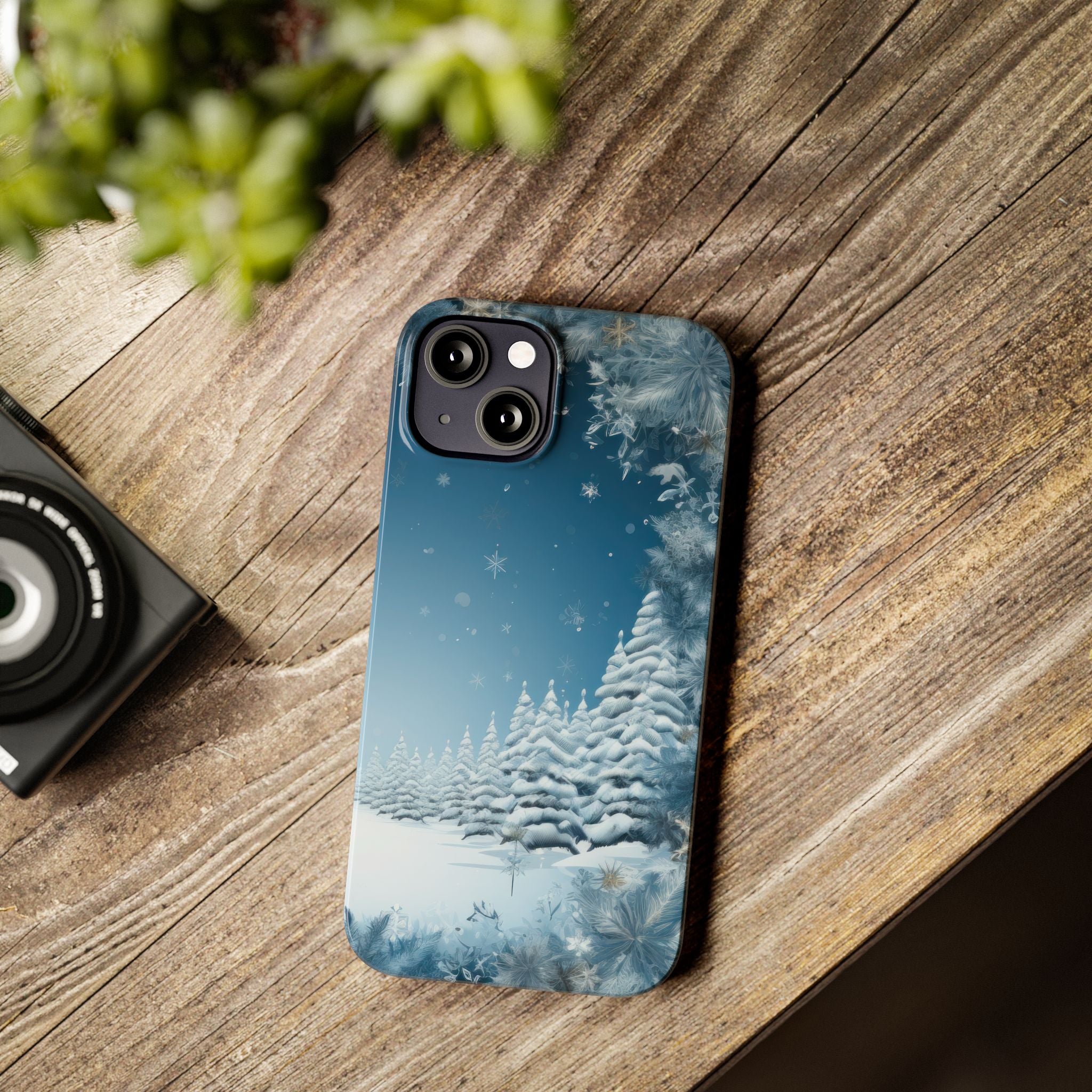 Blue Winter Slim Phone Case