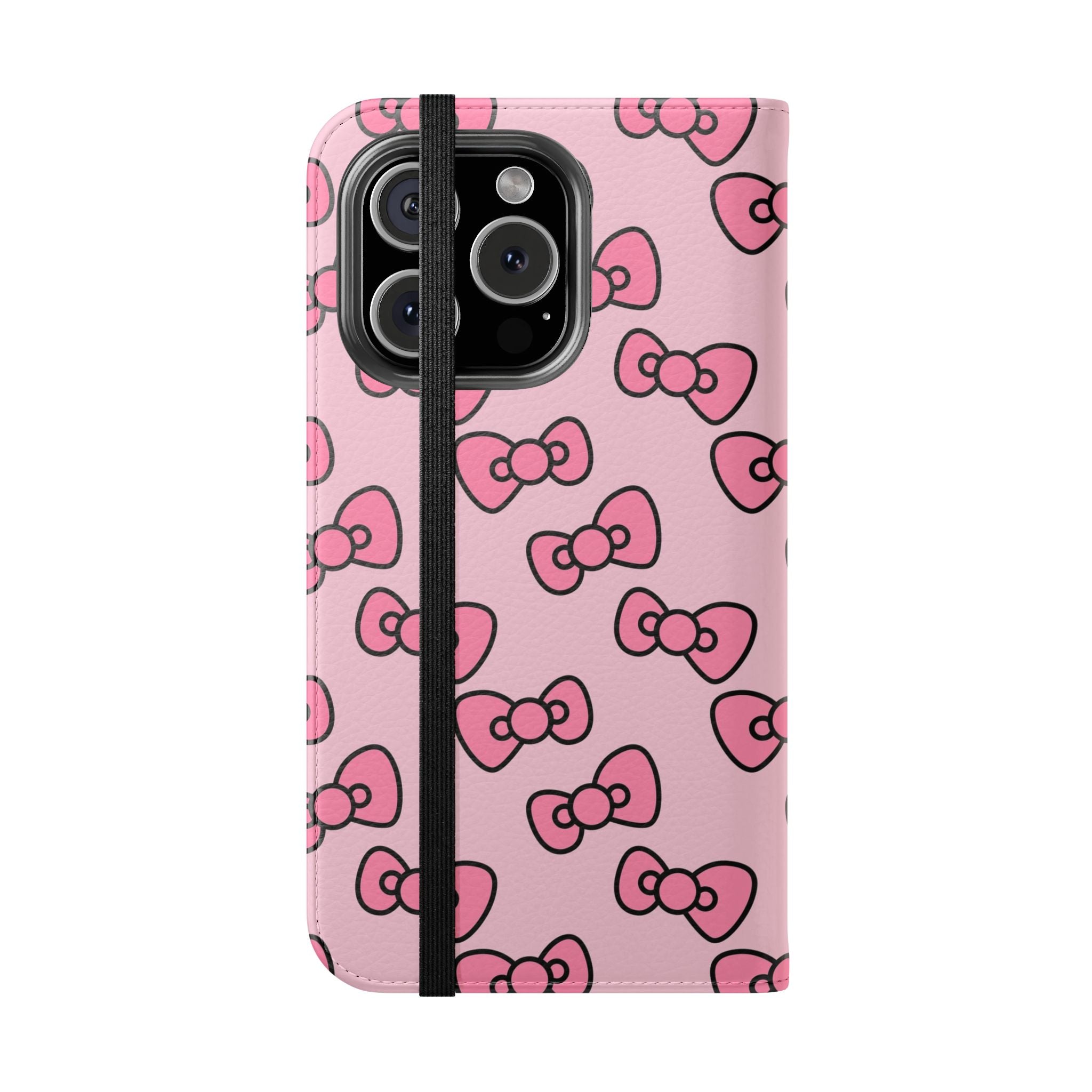 Pink Bows Kitty Flip Mobile Phone Case
