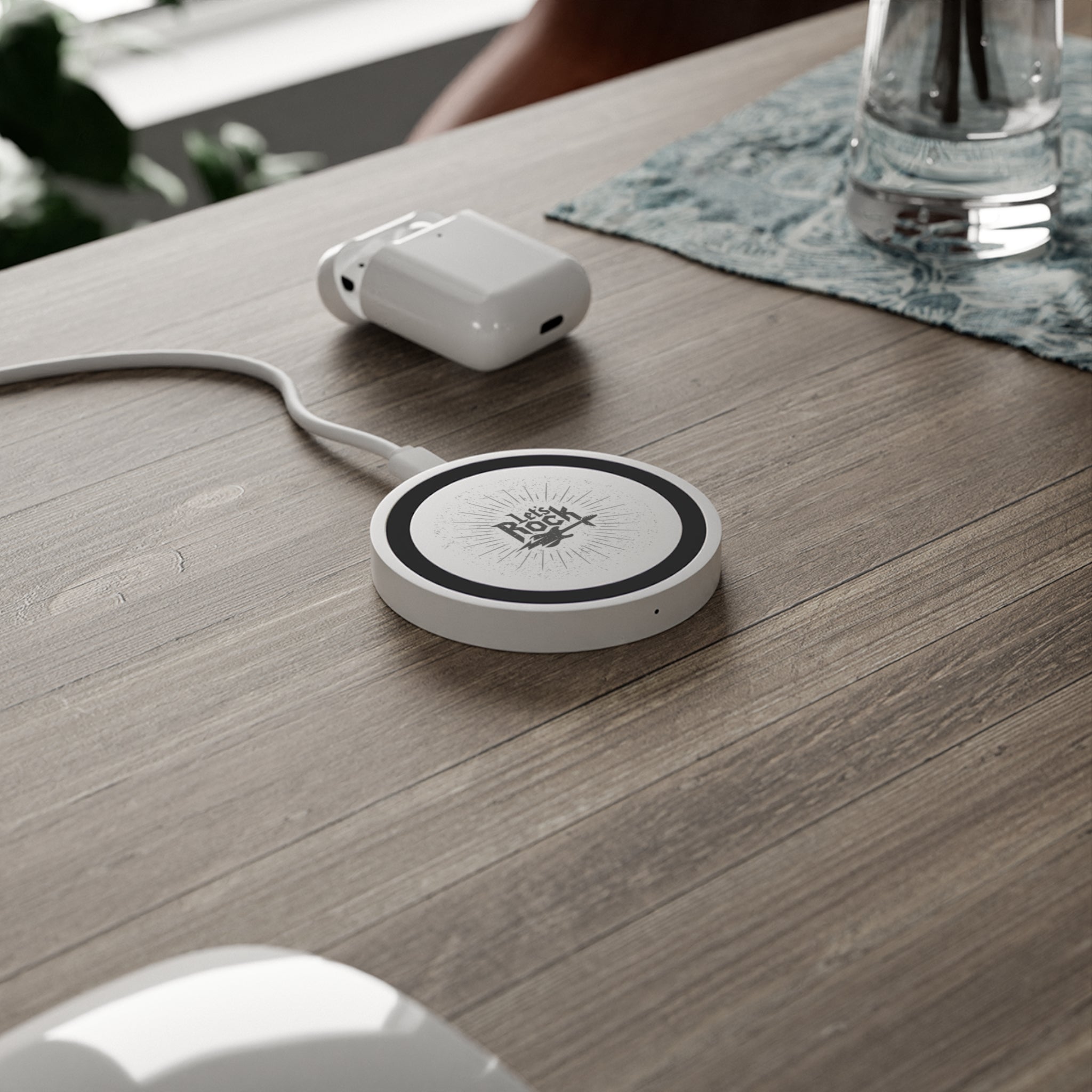 Let's Rock Wireless Charging Pad Music-Themed Charger for Music Lovers