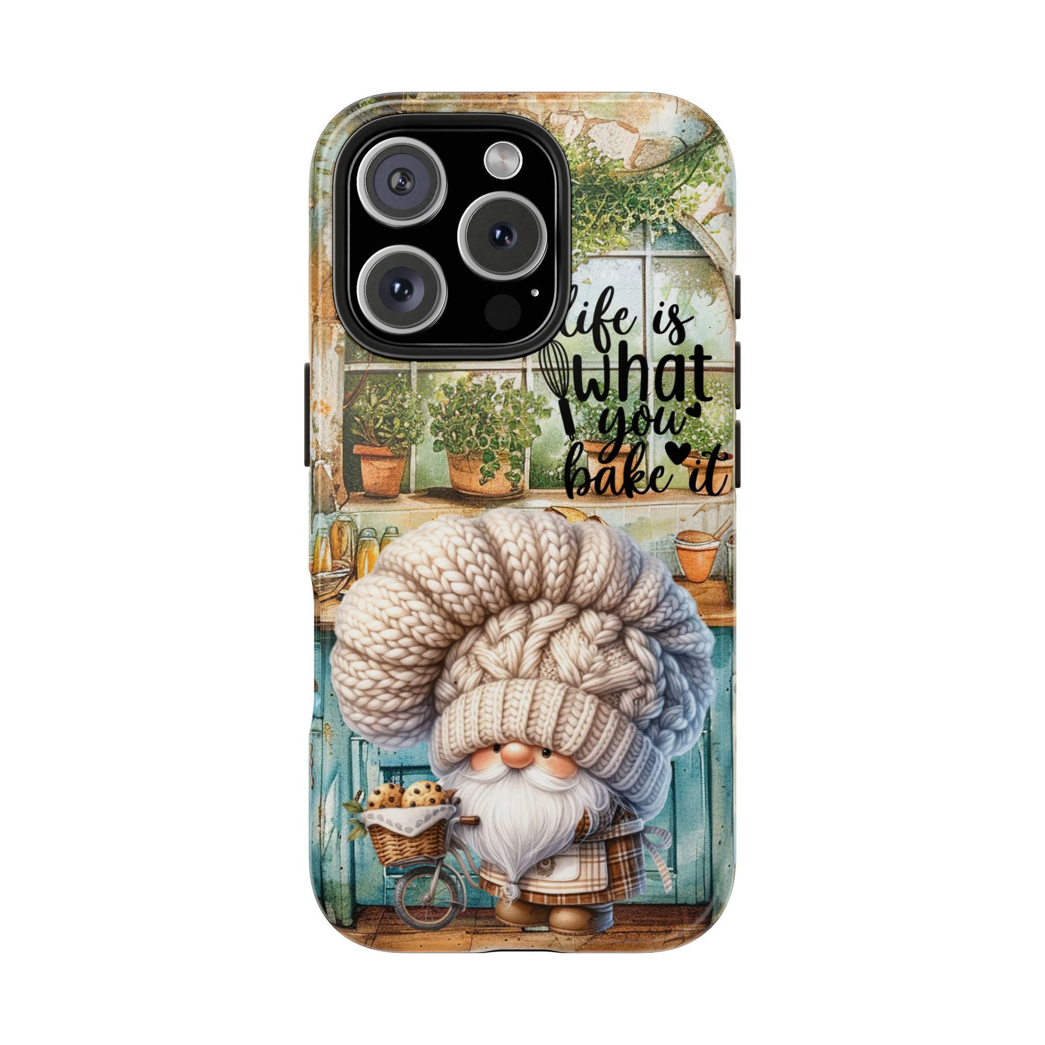 Baker Gnome Tough Phone Case - "Life is What You Bake It" Design