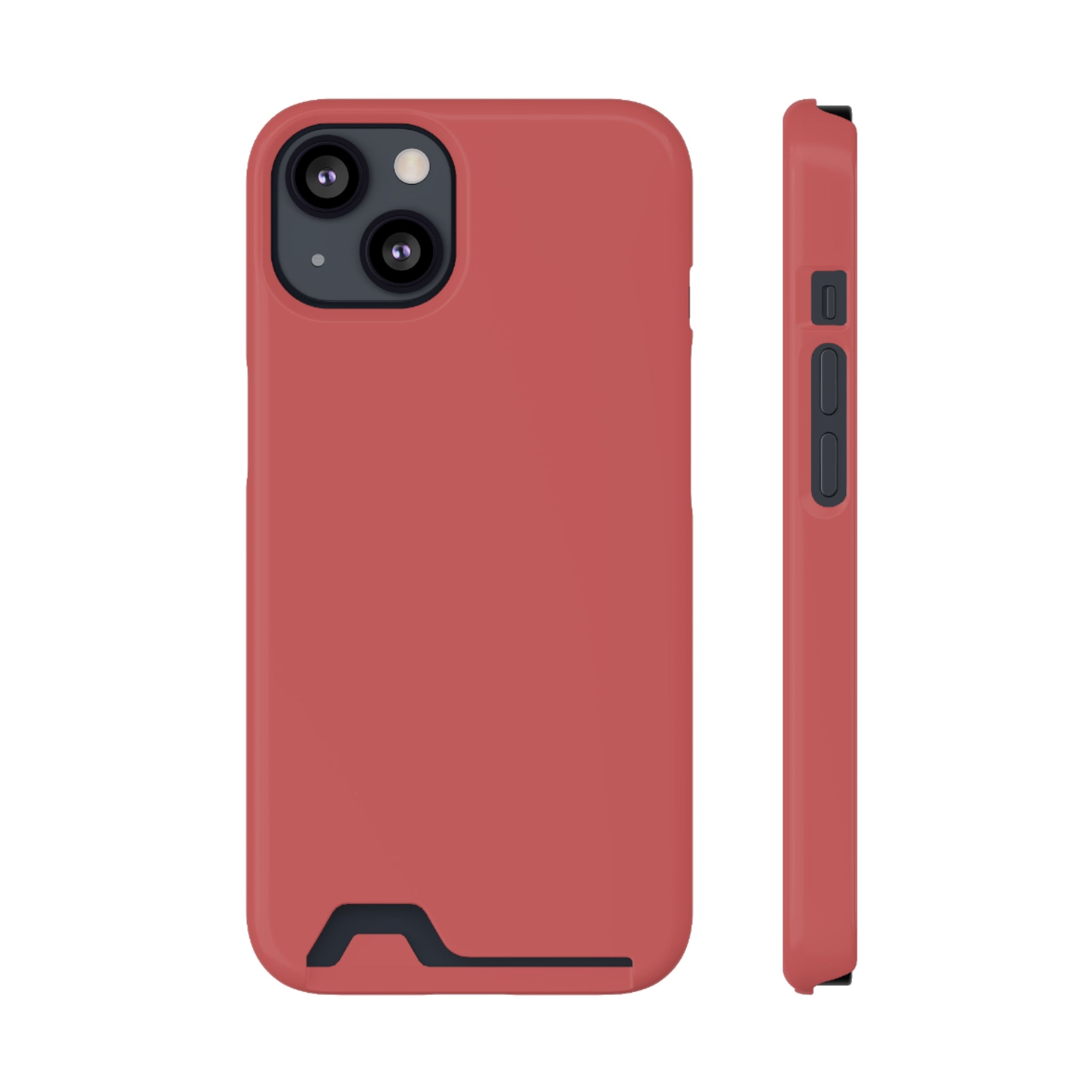 Sleek Mauve Phone Case with Card Holder - Stylish and Functional Pretty Design